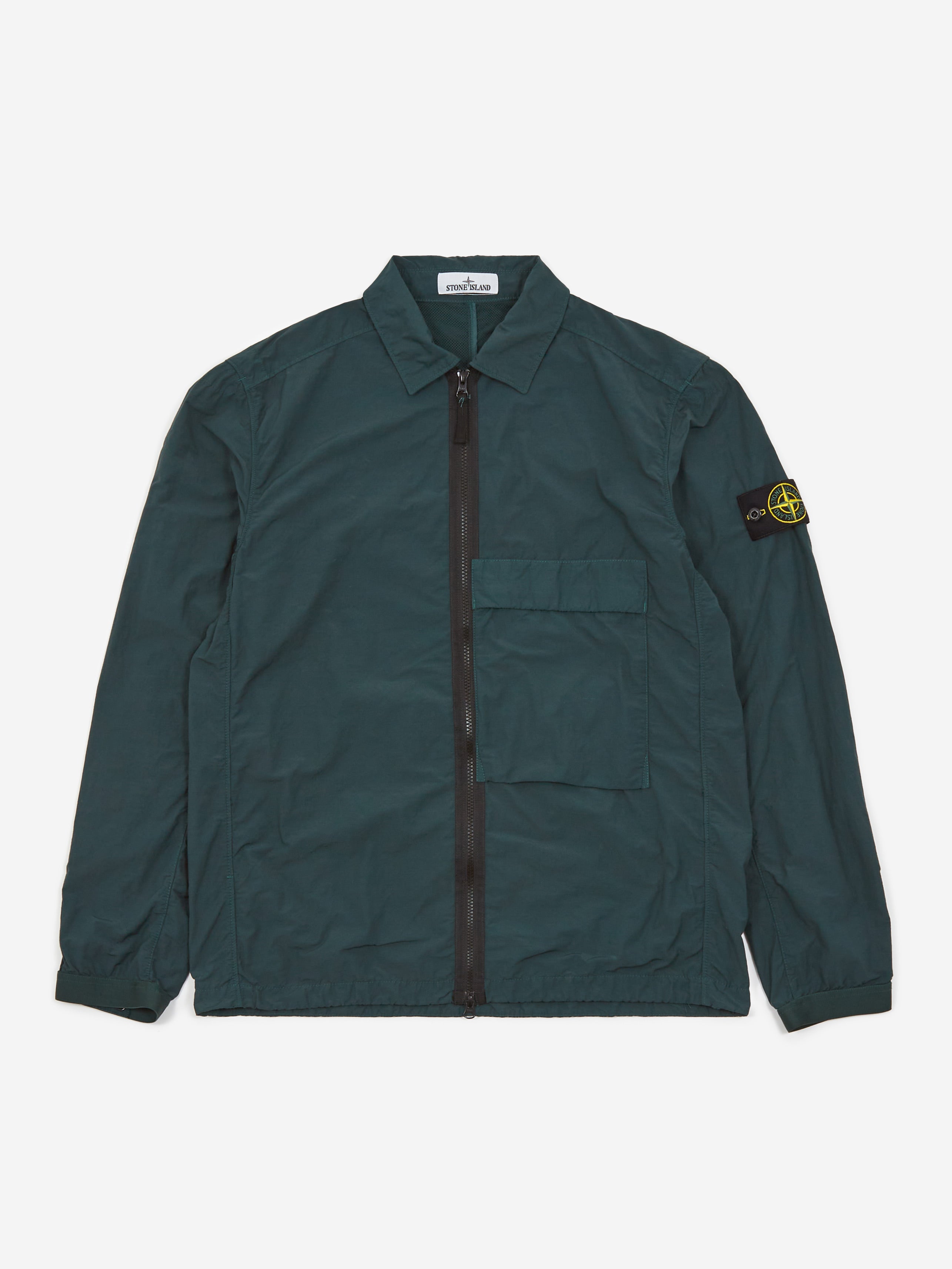 Stone Island Naslan Light Garment Dyed Overshirt Petrol – Goodhood