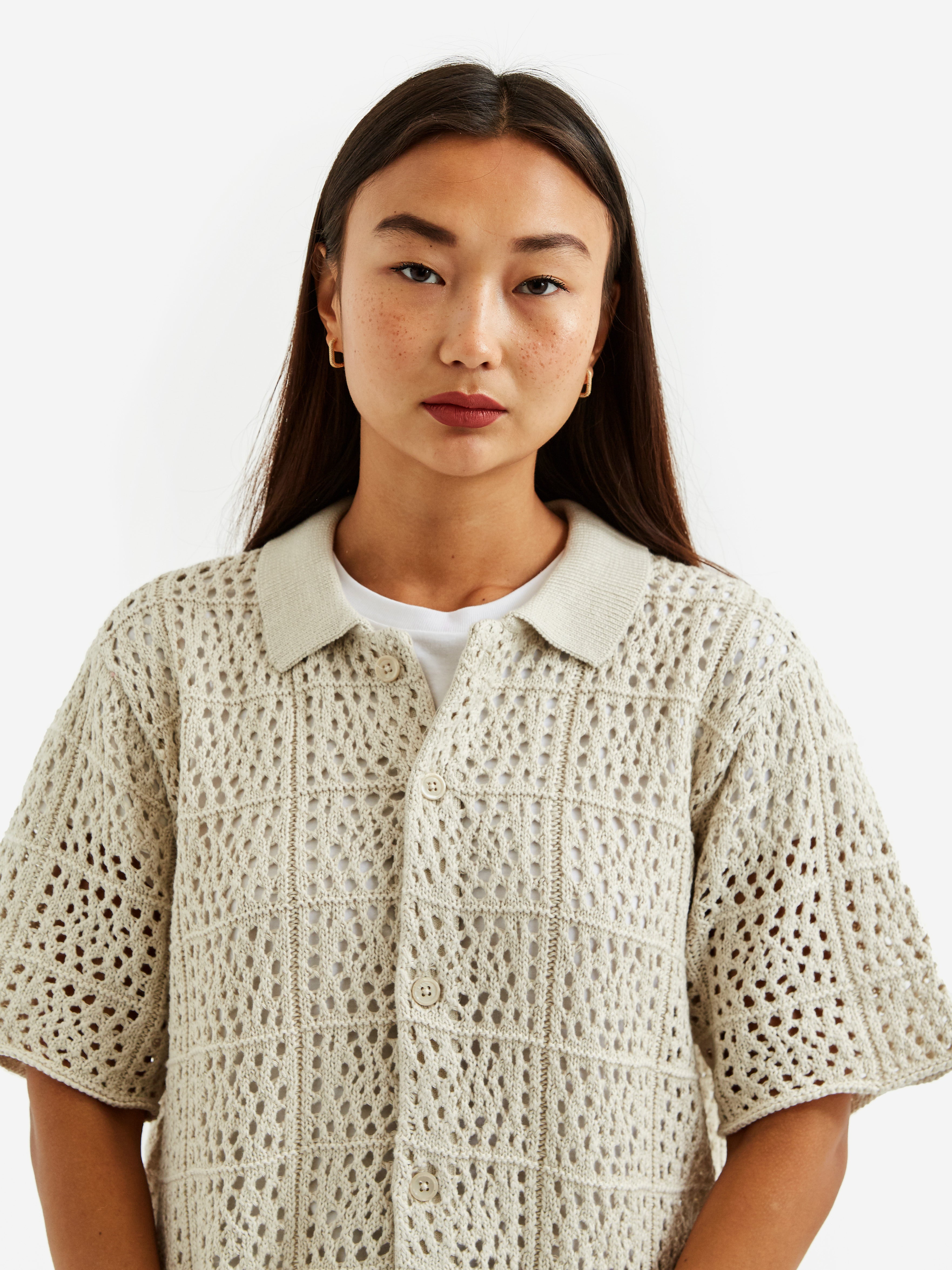 Stussy Oversized Crochet Shirt W - Natural – Goodhood
