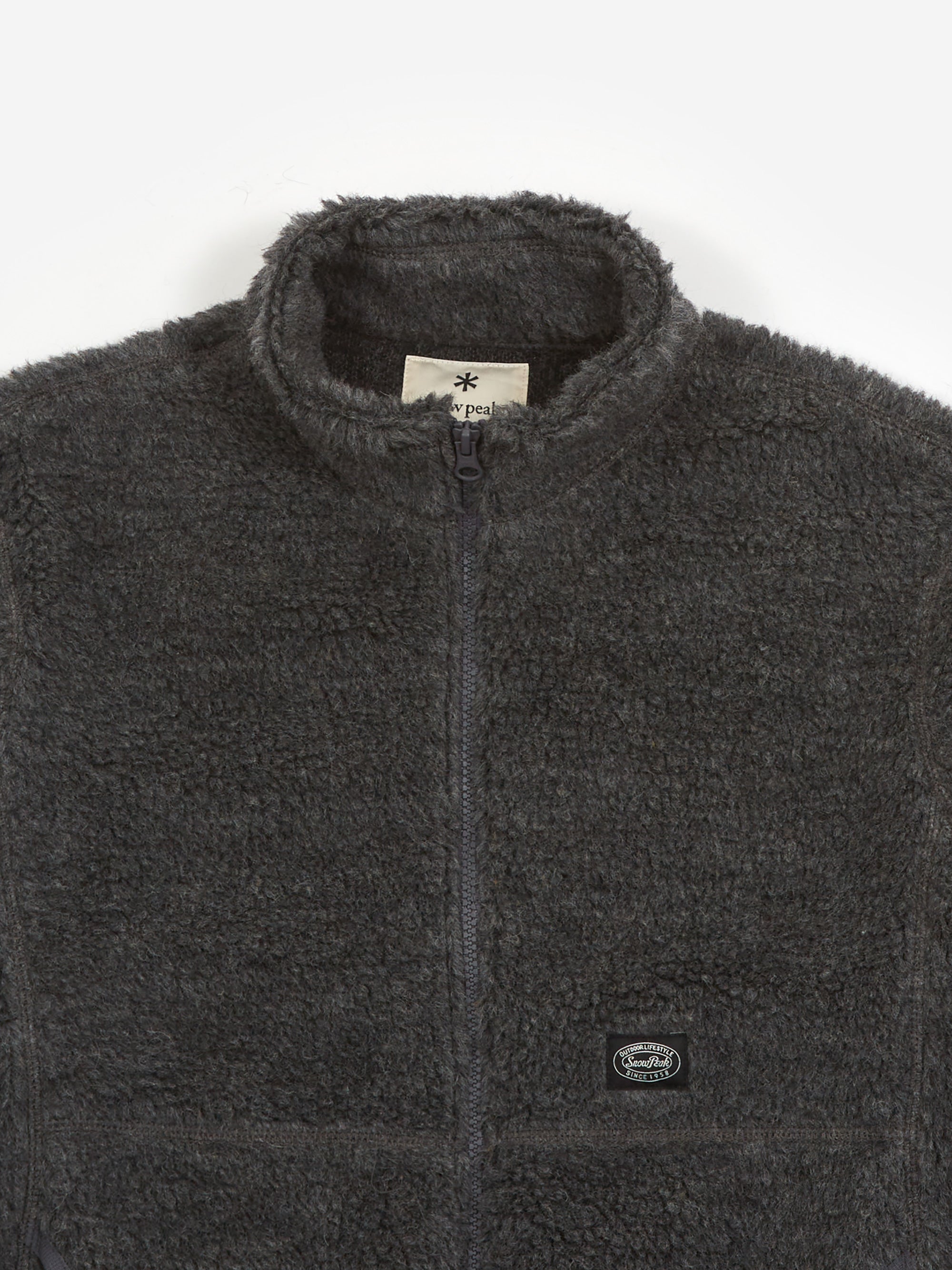 Snow Peak Wool Fleece Jacket - Charcoal
