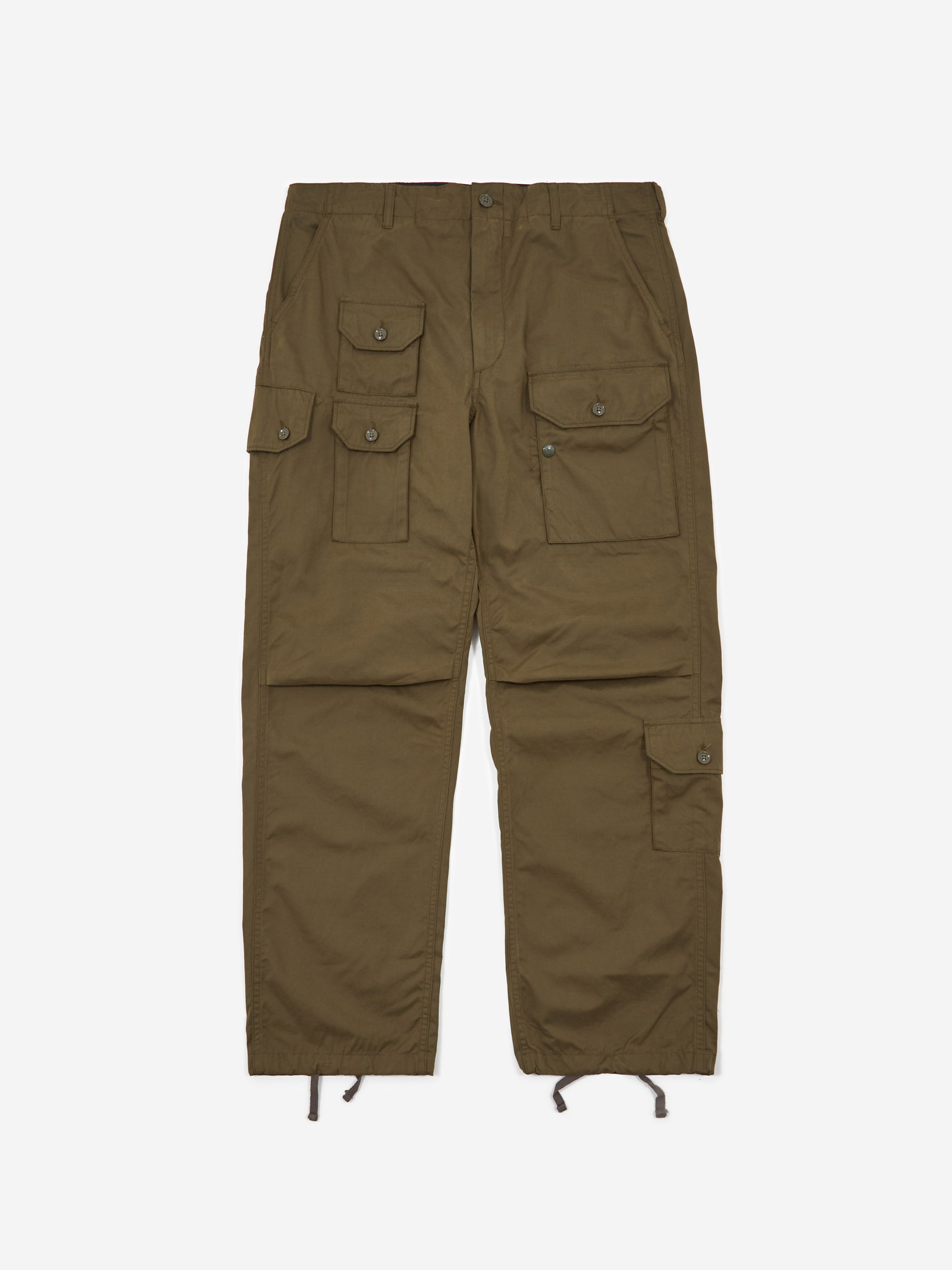 Engineered Garments Flight Pant - Olive PC Coated Cloth
