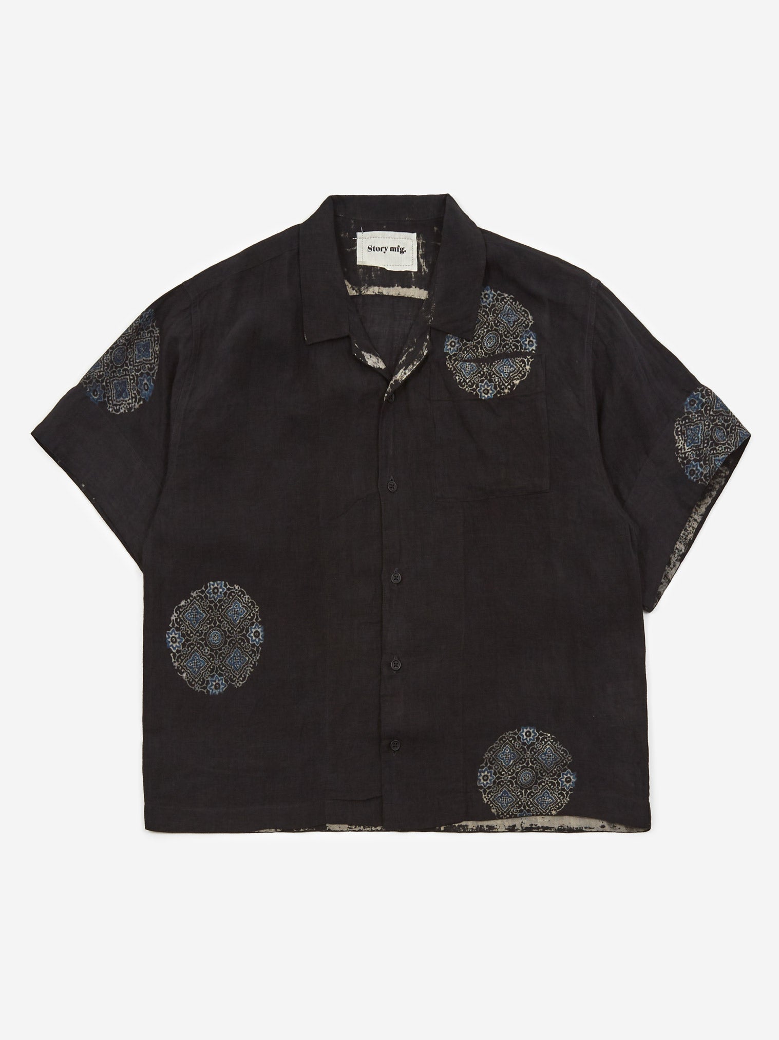 Story MFG Greetings Shortsleeve Shirt Iron Space Print – Goodhood