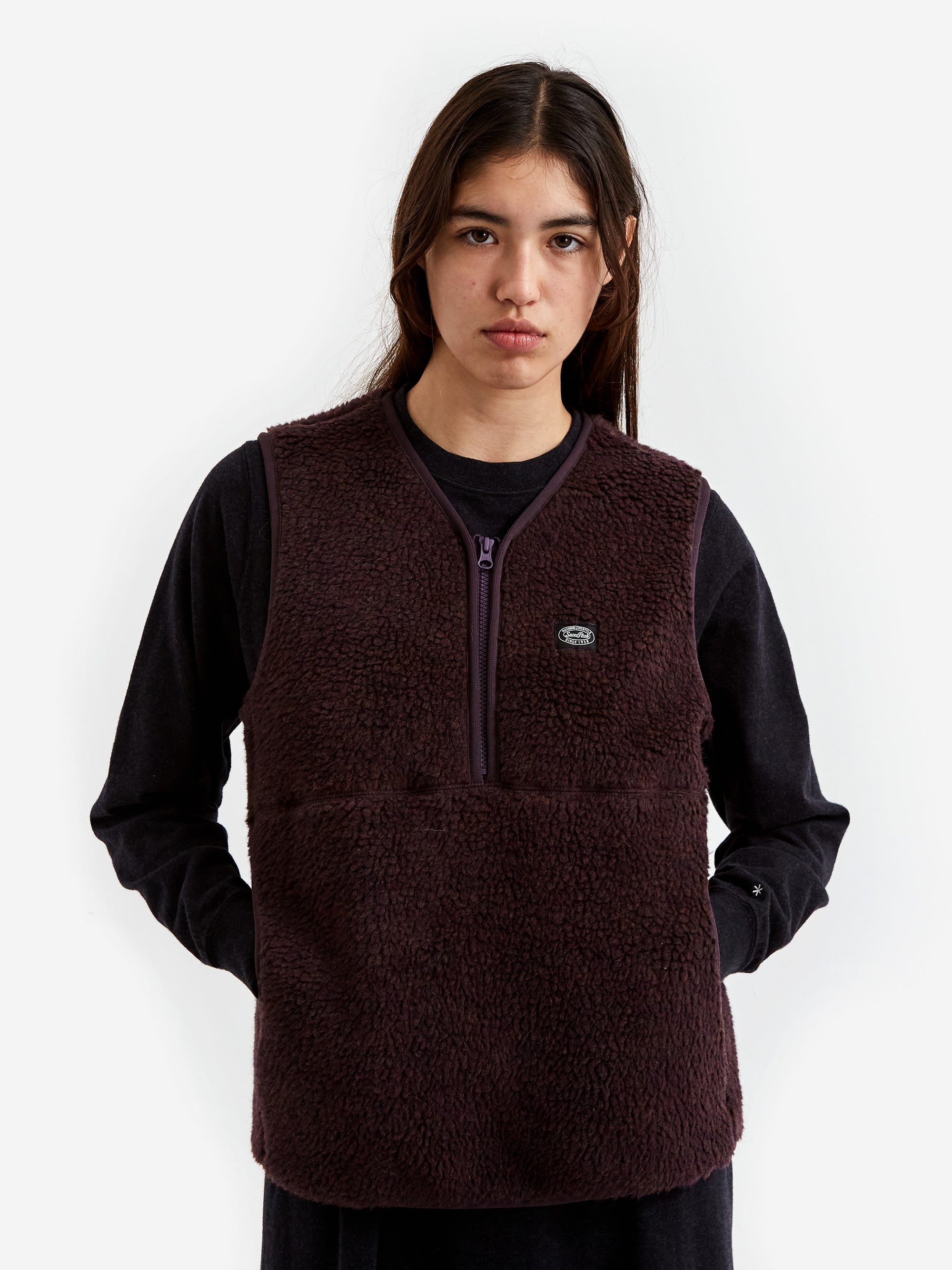 Snow Peak Wool Fleece Vest - Purple