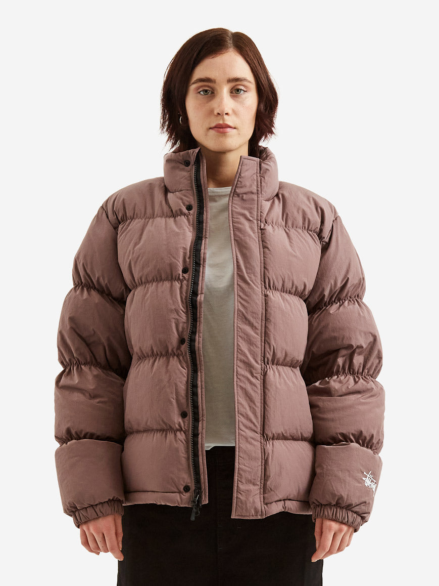 Stussy Ripstop Down Puffer Jacket Rose-