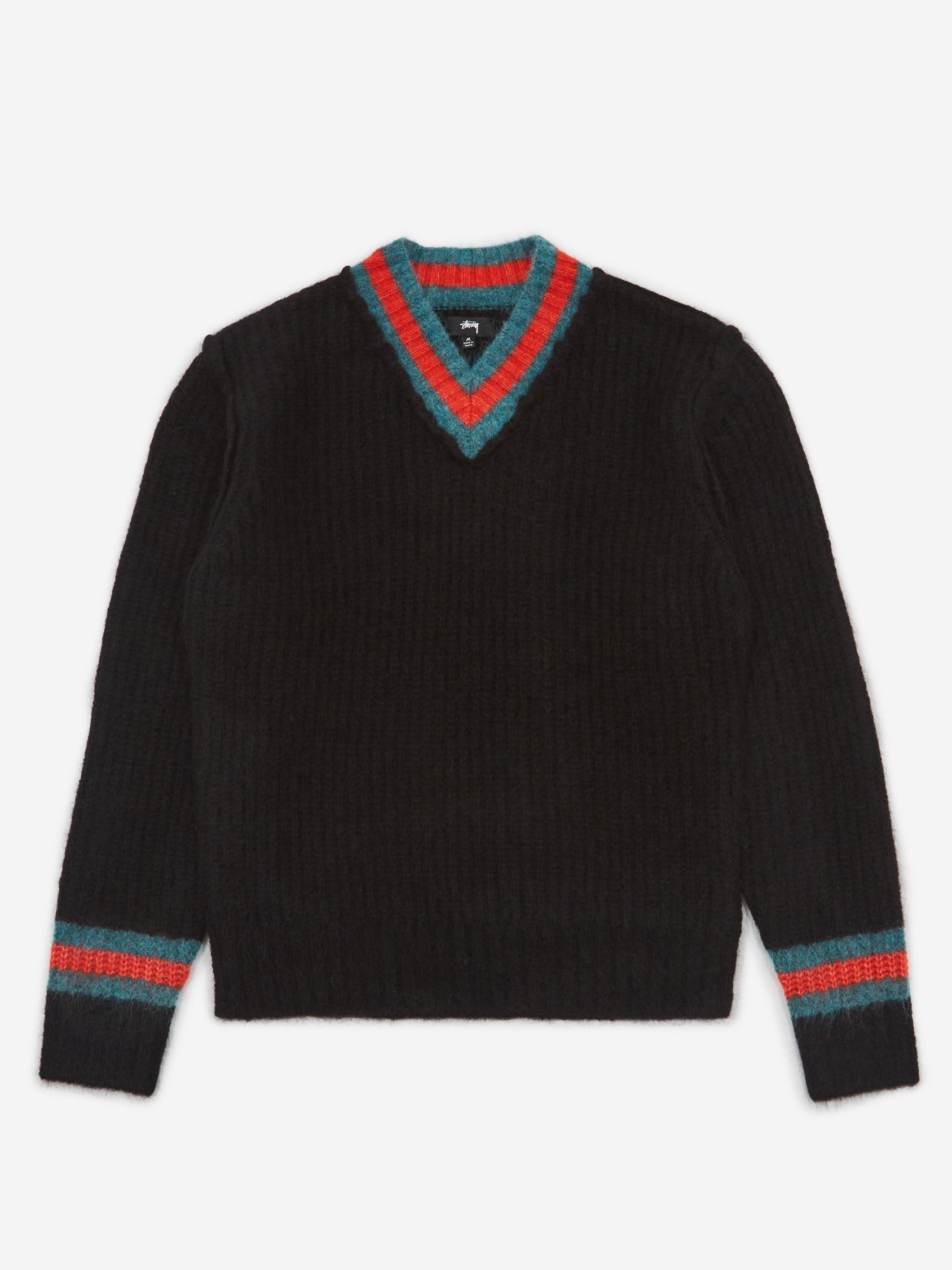 Stussy Mohair Tennis Sweater - Black