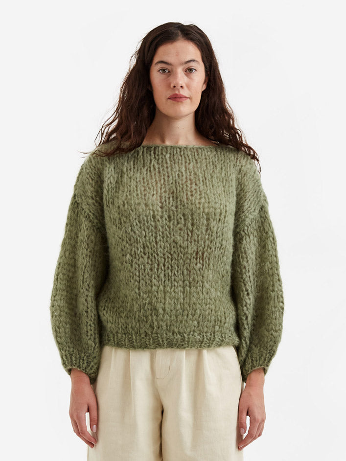 Maiami Mohair Big Sweater Eucalyptus – Goodhood - Main Image
