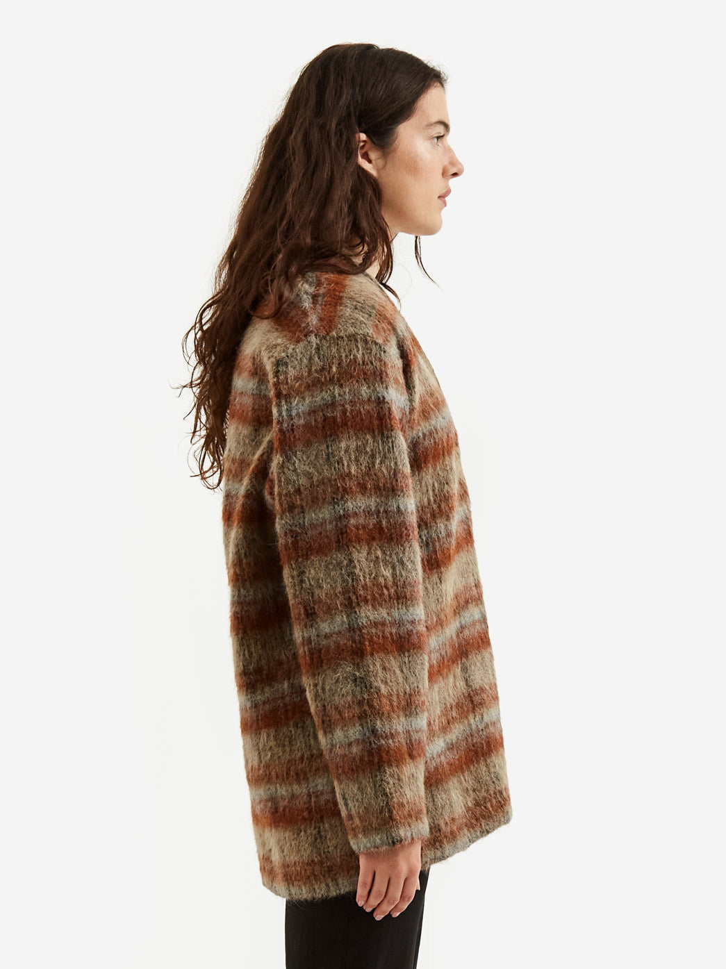 Our Legacy Mid Line Check Mohair Cardigan - Ament Check Mohair