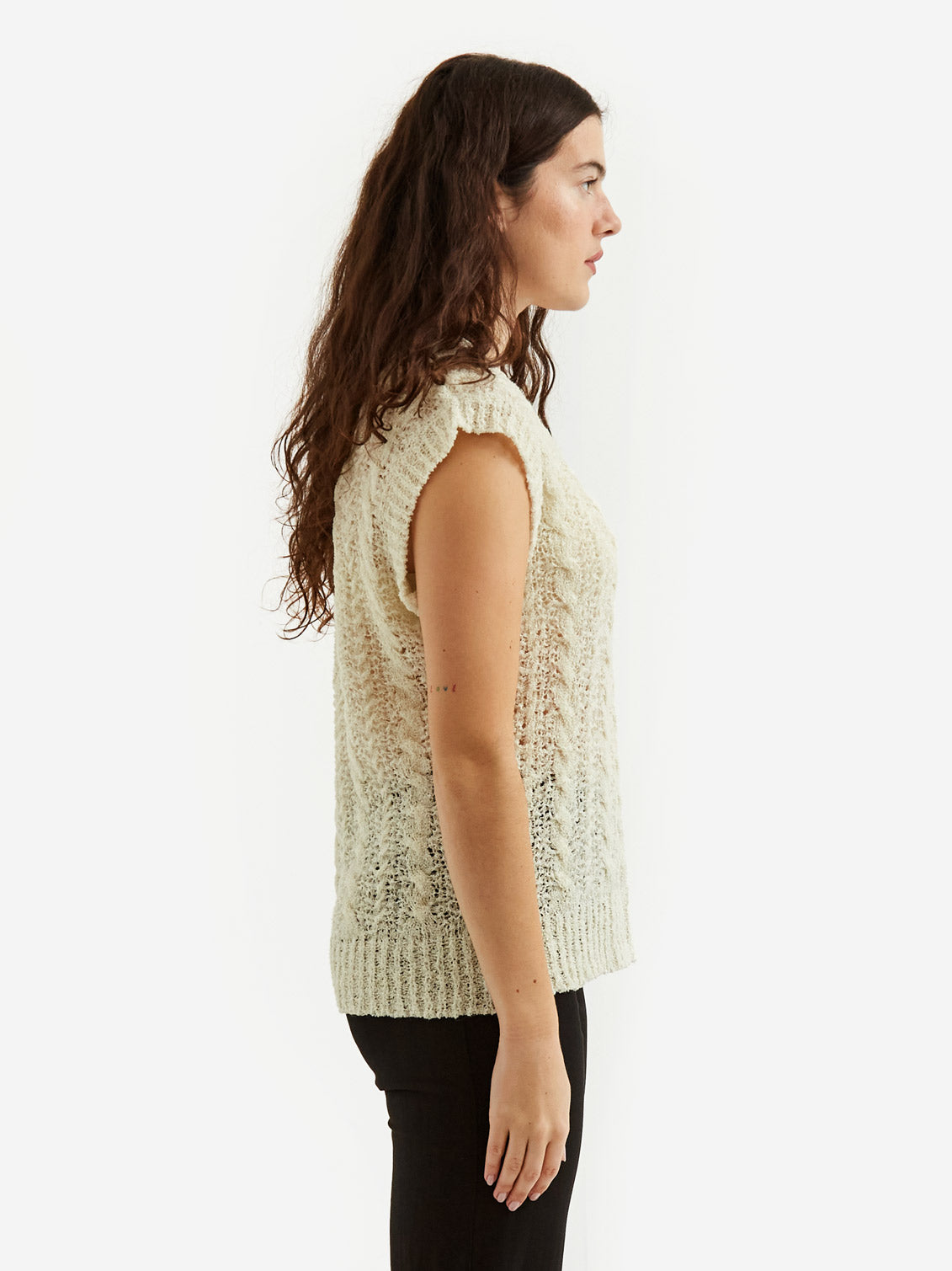 Our Legacy Knitted Vest - White Sheer Cable – Goodhood