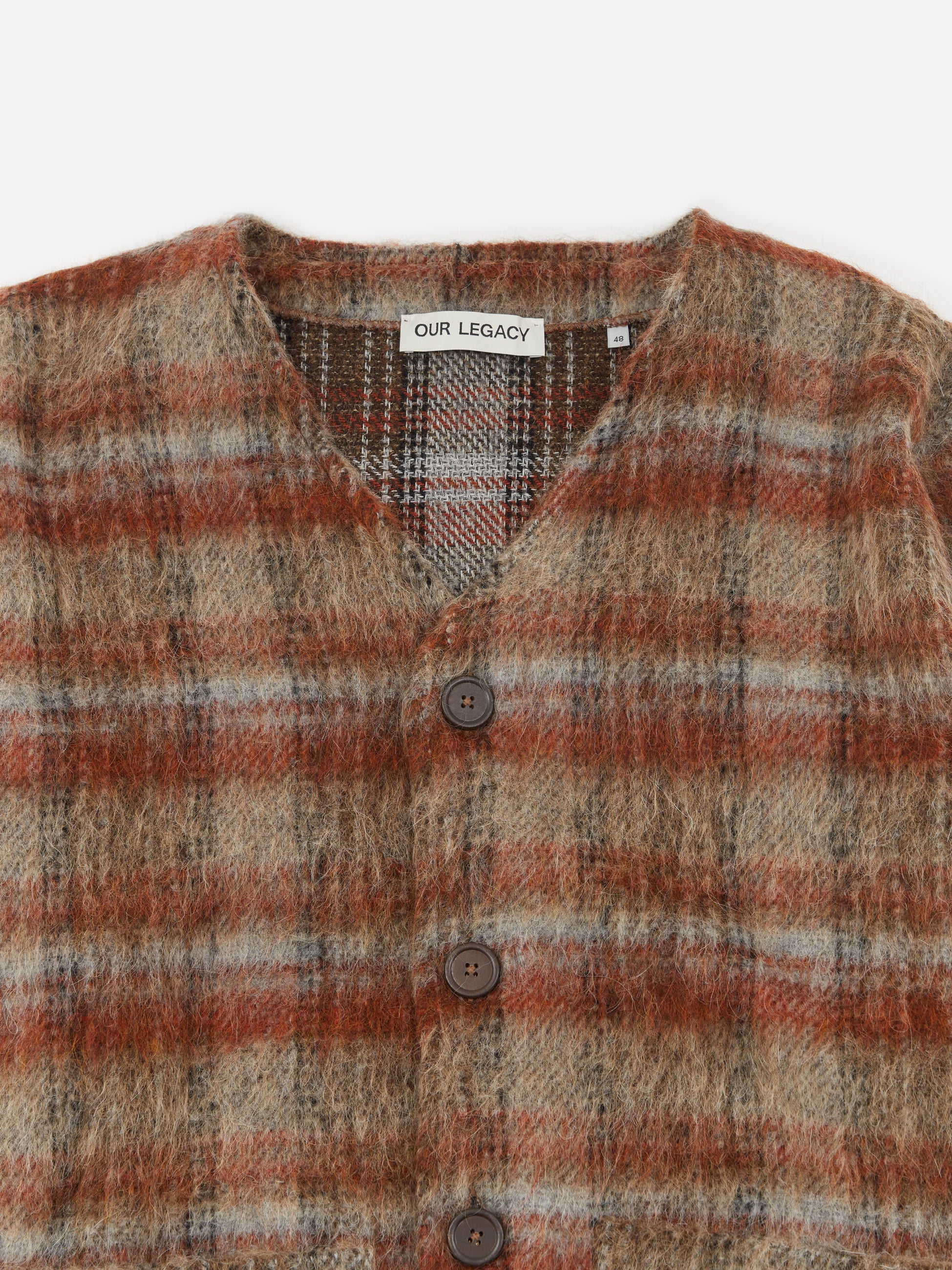 our legacy CARDIGAN Ament Check Mohair