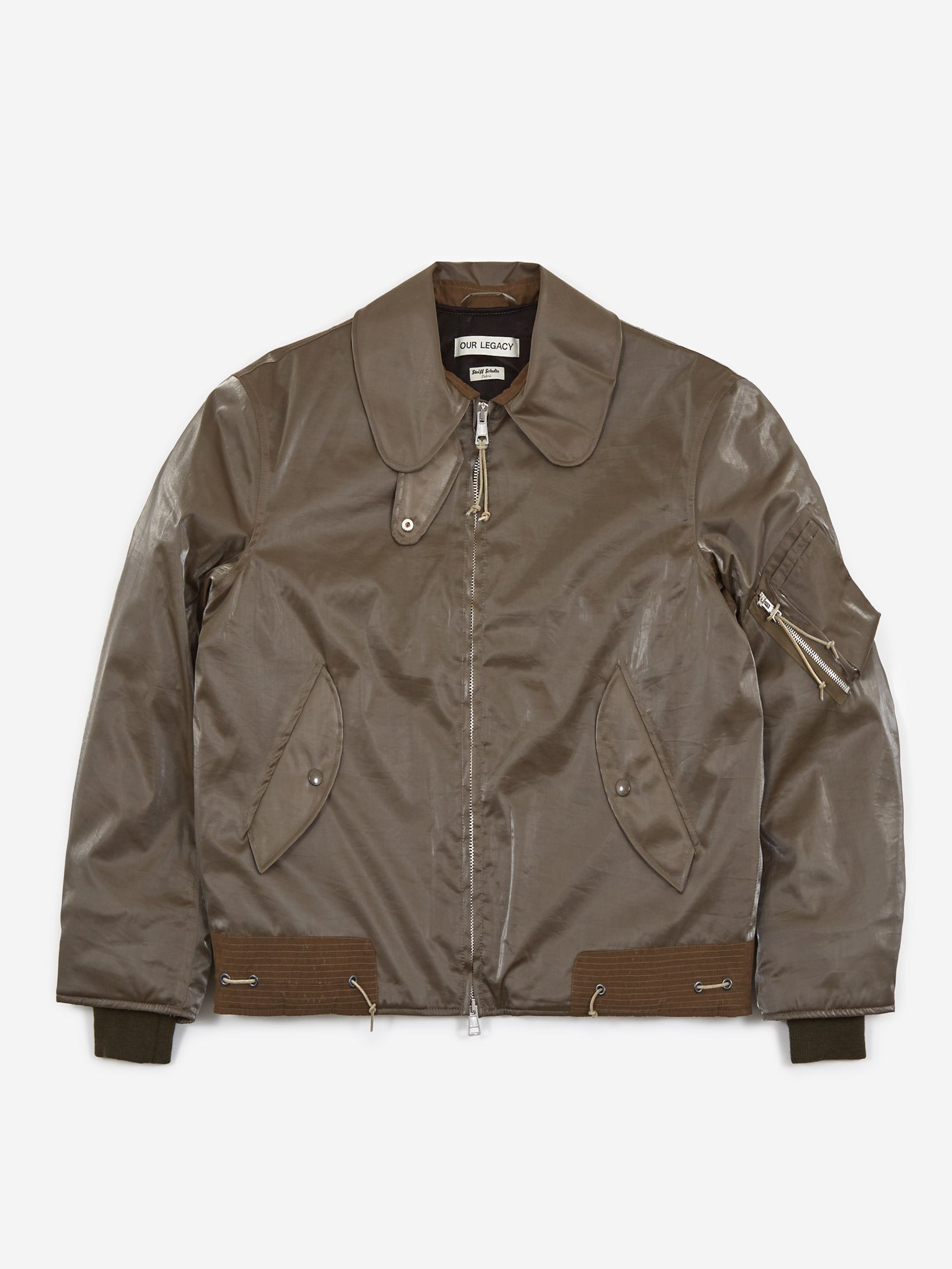 Our Legacy Glyptodon Bomber - Army Green Shimmer Tech – Goodhood