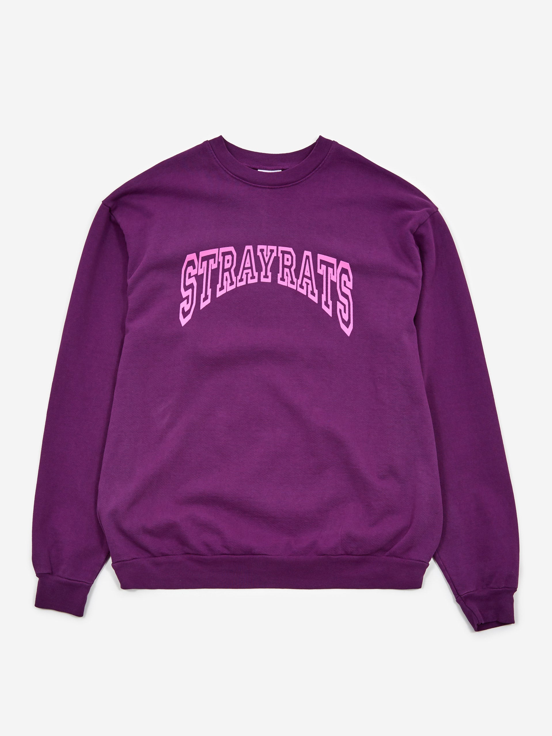 Stray Rats Arch Logo Crew Neck - Purple