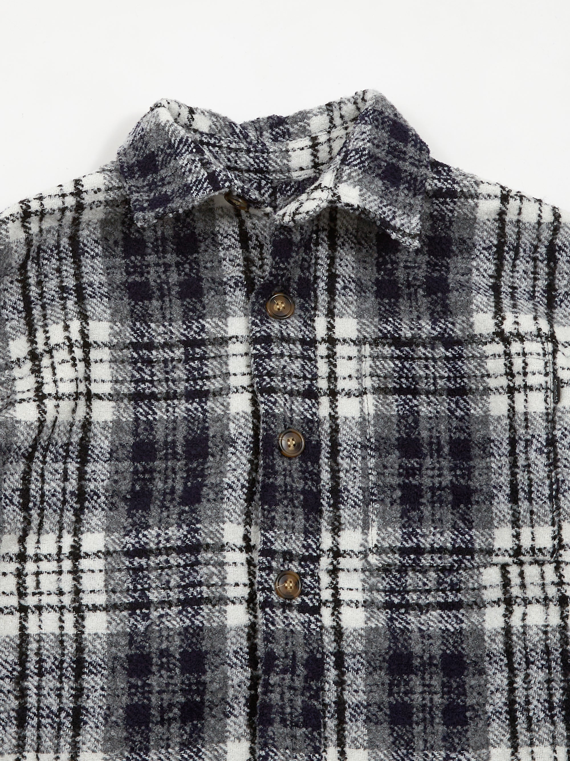 Fucking Awesome Heavy Flannel Overshirt - Navy/White – Goodhood