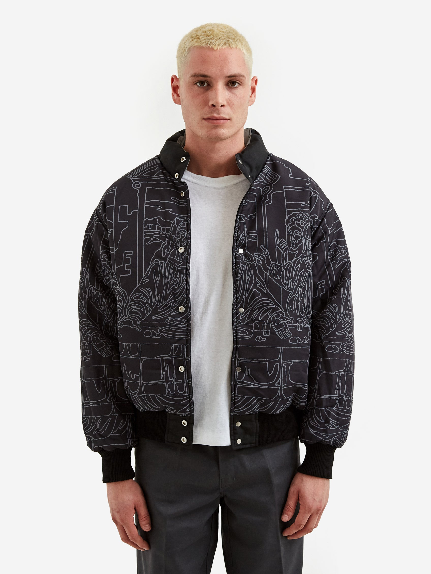 Fucking Awesome Reflective Varsity Puffer - Letterman/Last Supper