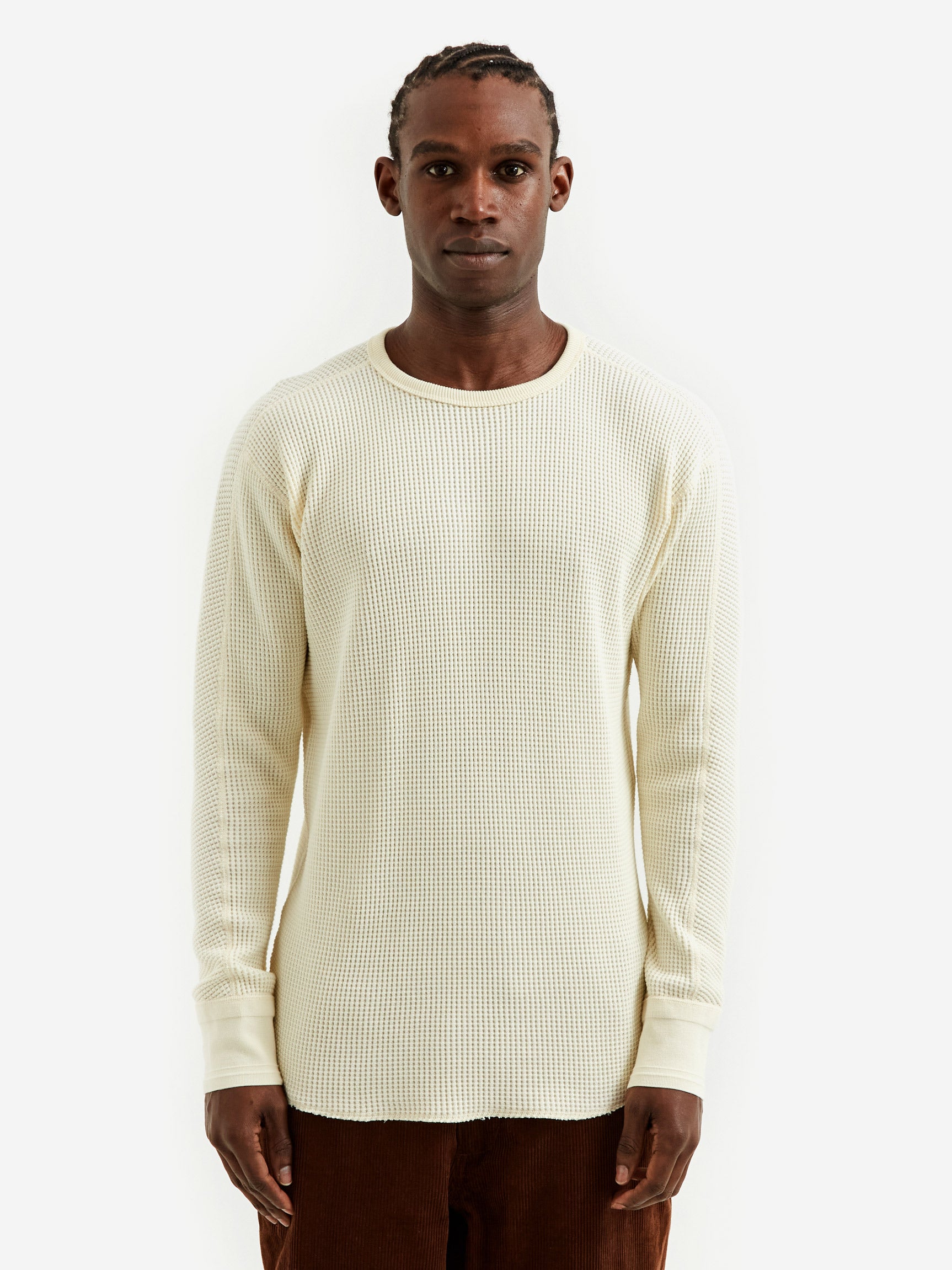 Pilgrim Surf + Supply Wolpe Thermal Waffle Crew - Off White – Goodhood