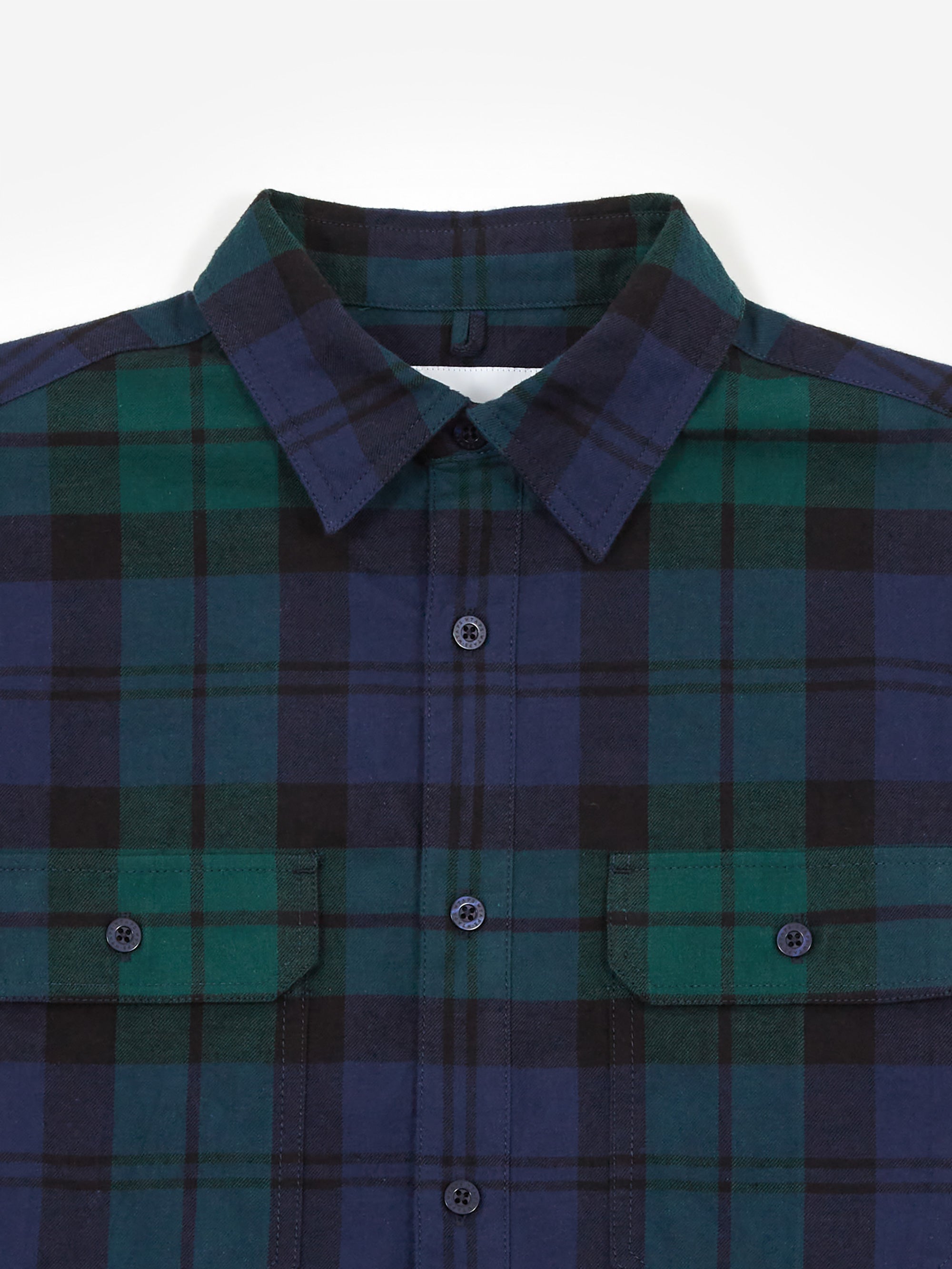 WTAPS Deck / LS / Cotton. Flannel. Textile. Crest - Green – Goodhood