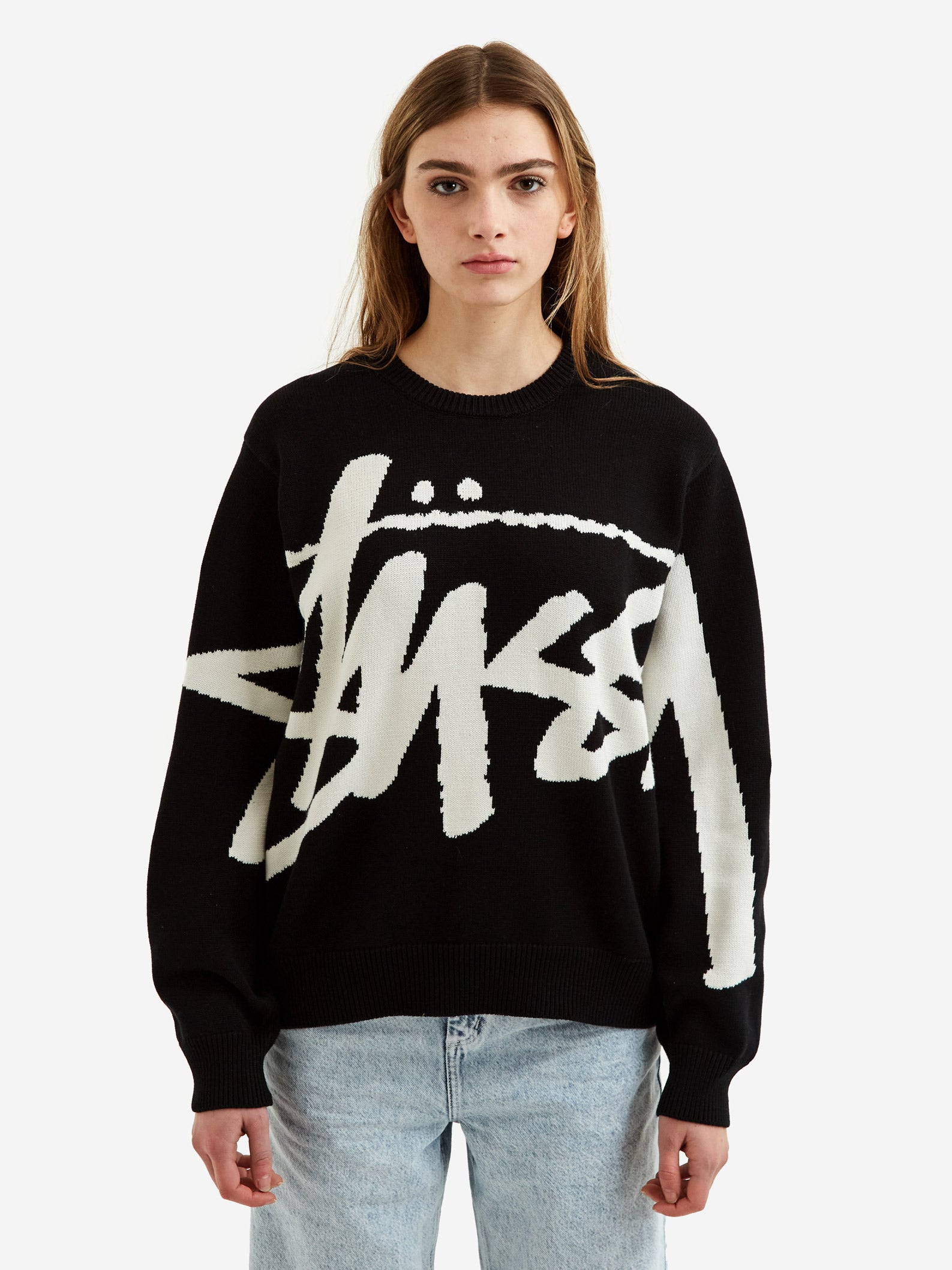 Stussy Stock Sweater W - Black – Goodhood