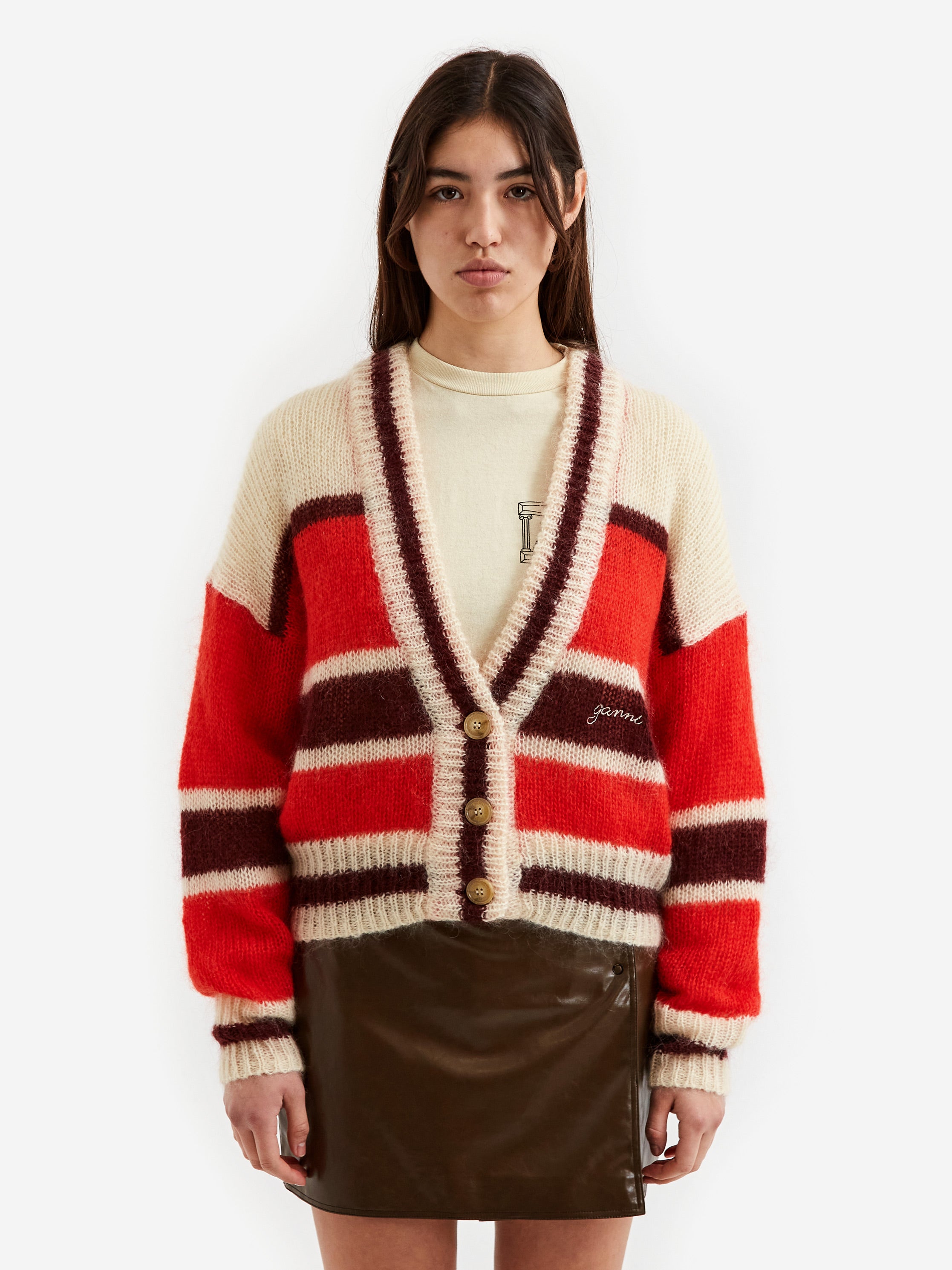 Ganni Women's Cardigan Red
