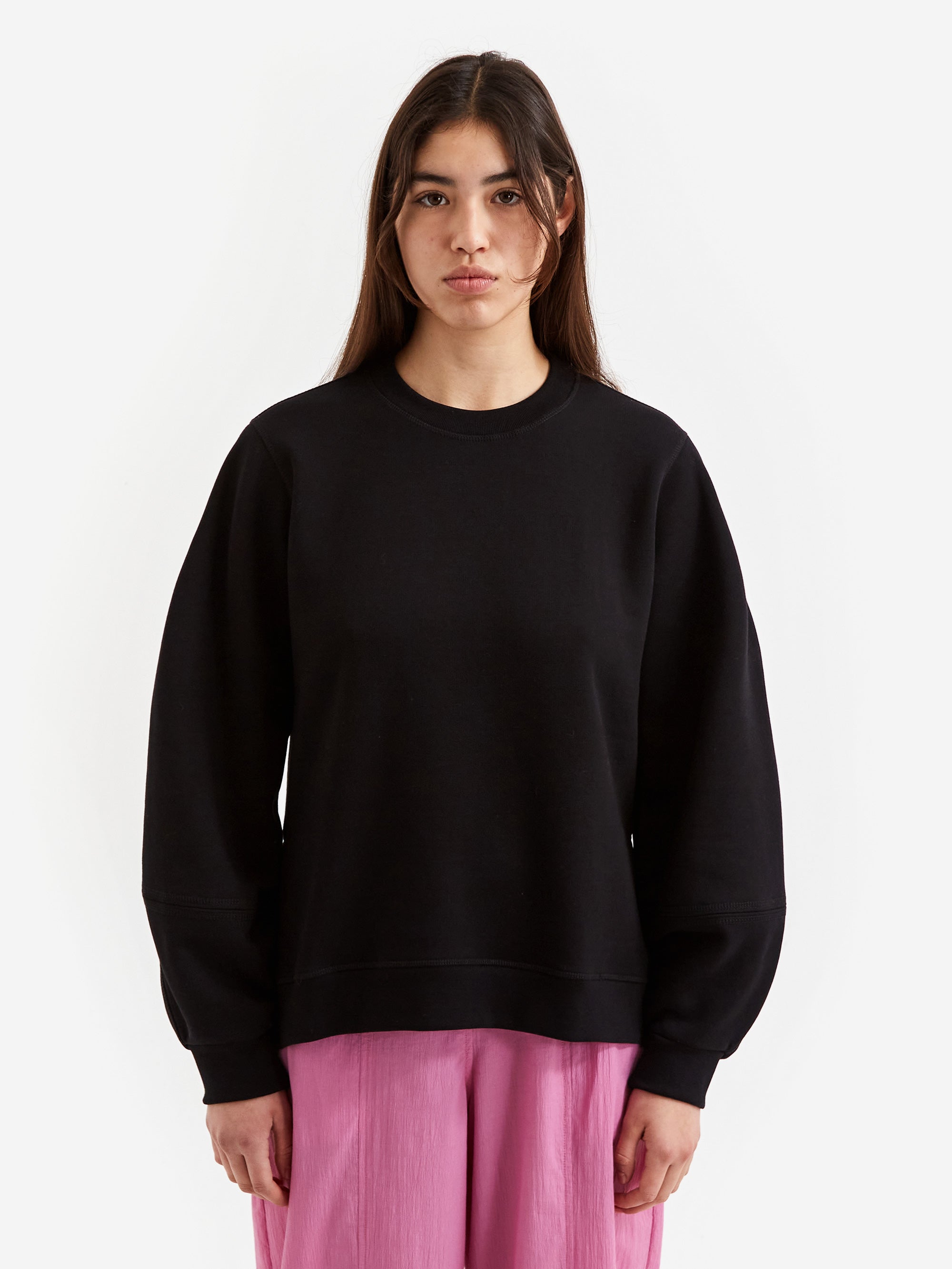 Ganni Puff Sleeve Sweatshirt Black – Goodhood - Main Image