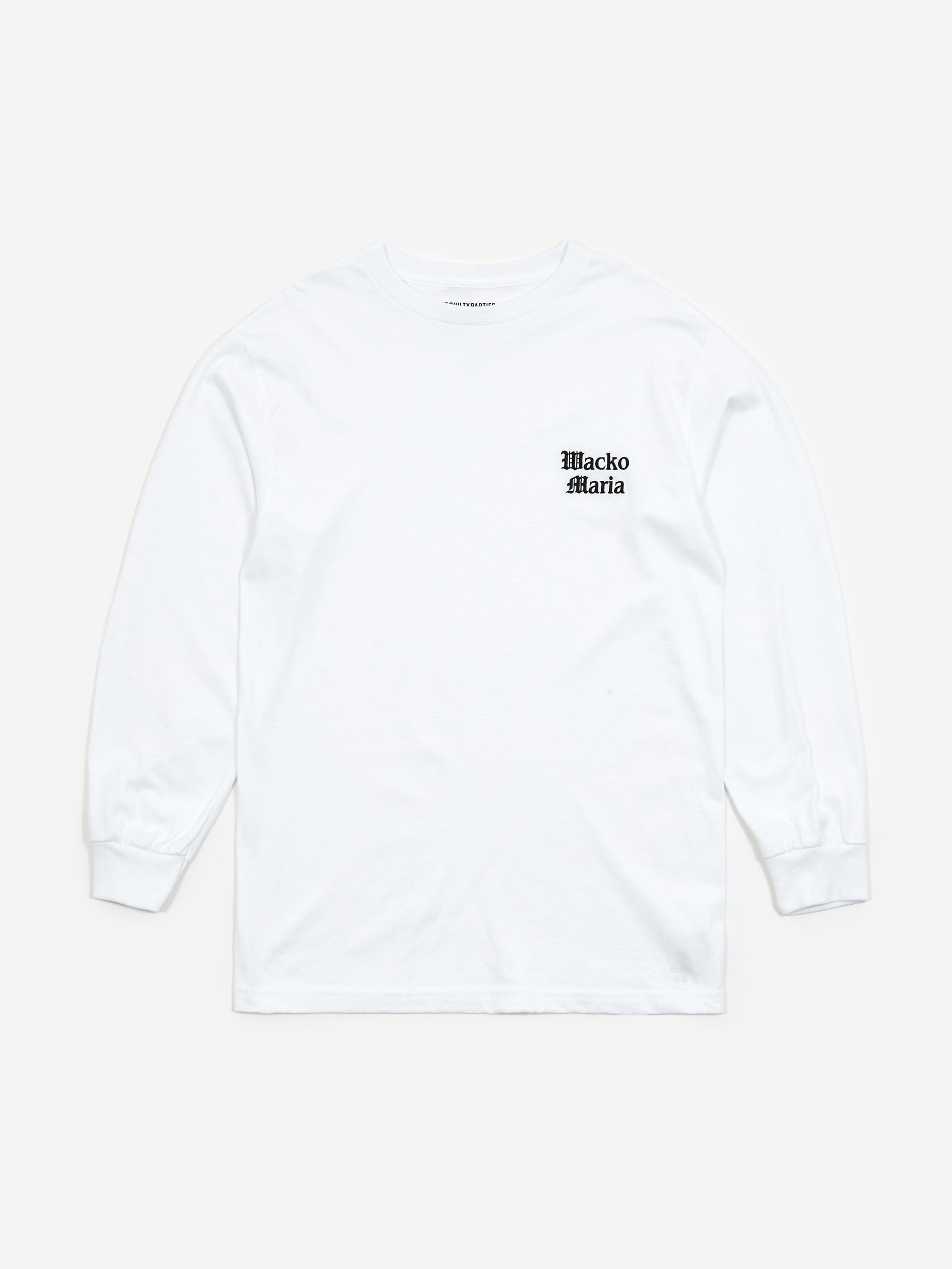 Wacko Maria Crew Neck Long Sleeve T-Shirt - White