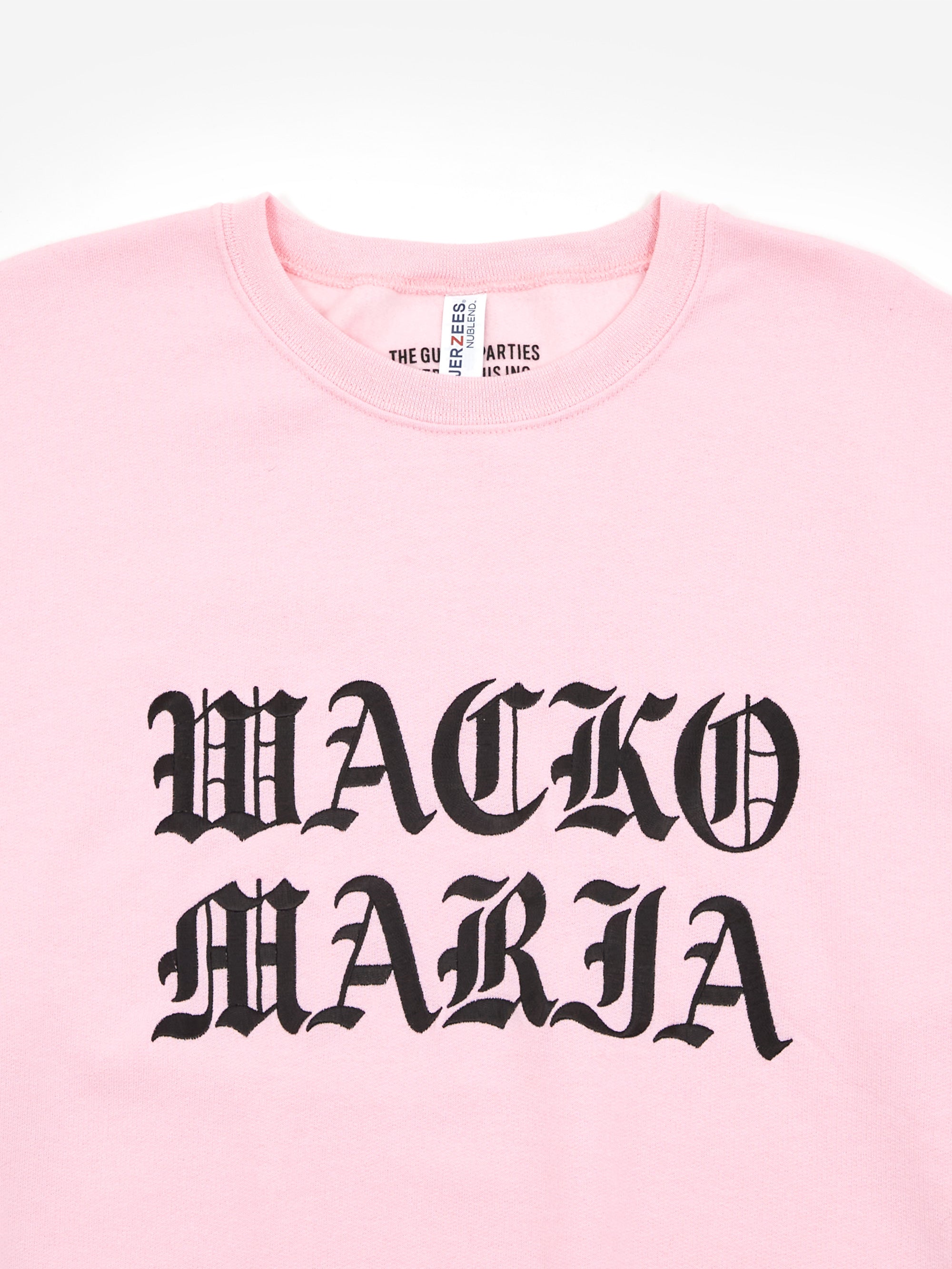 Wacko Maria Crew Neck Sweat Shirt (Type-1) - Pink