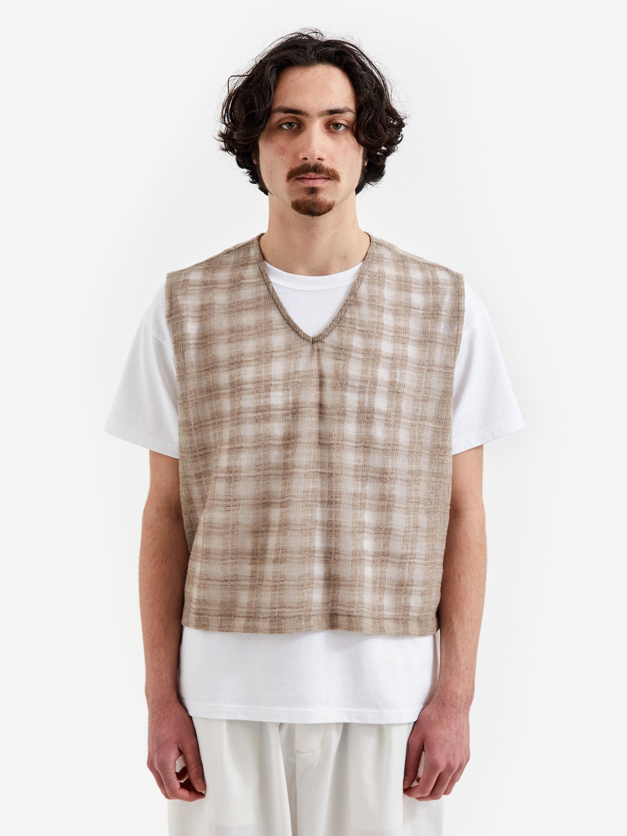 Our Legacy Double Lock Vest - Grey Disintegration Check – Goodhood