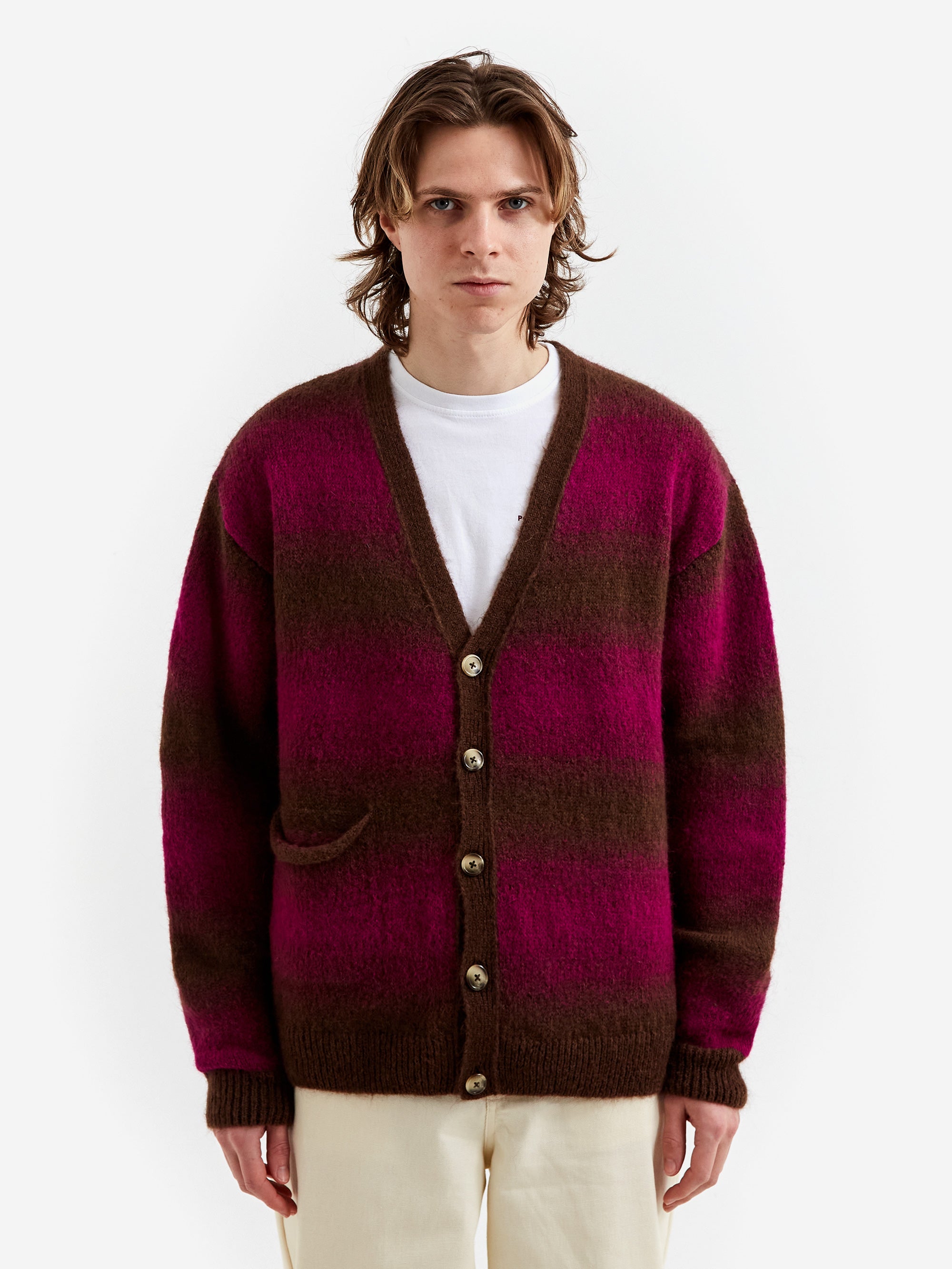 Pop Trading Company Knitted Cardigan - Delicioso/Raspberry