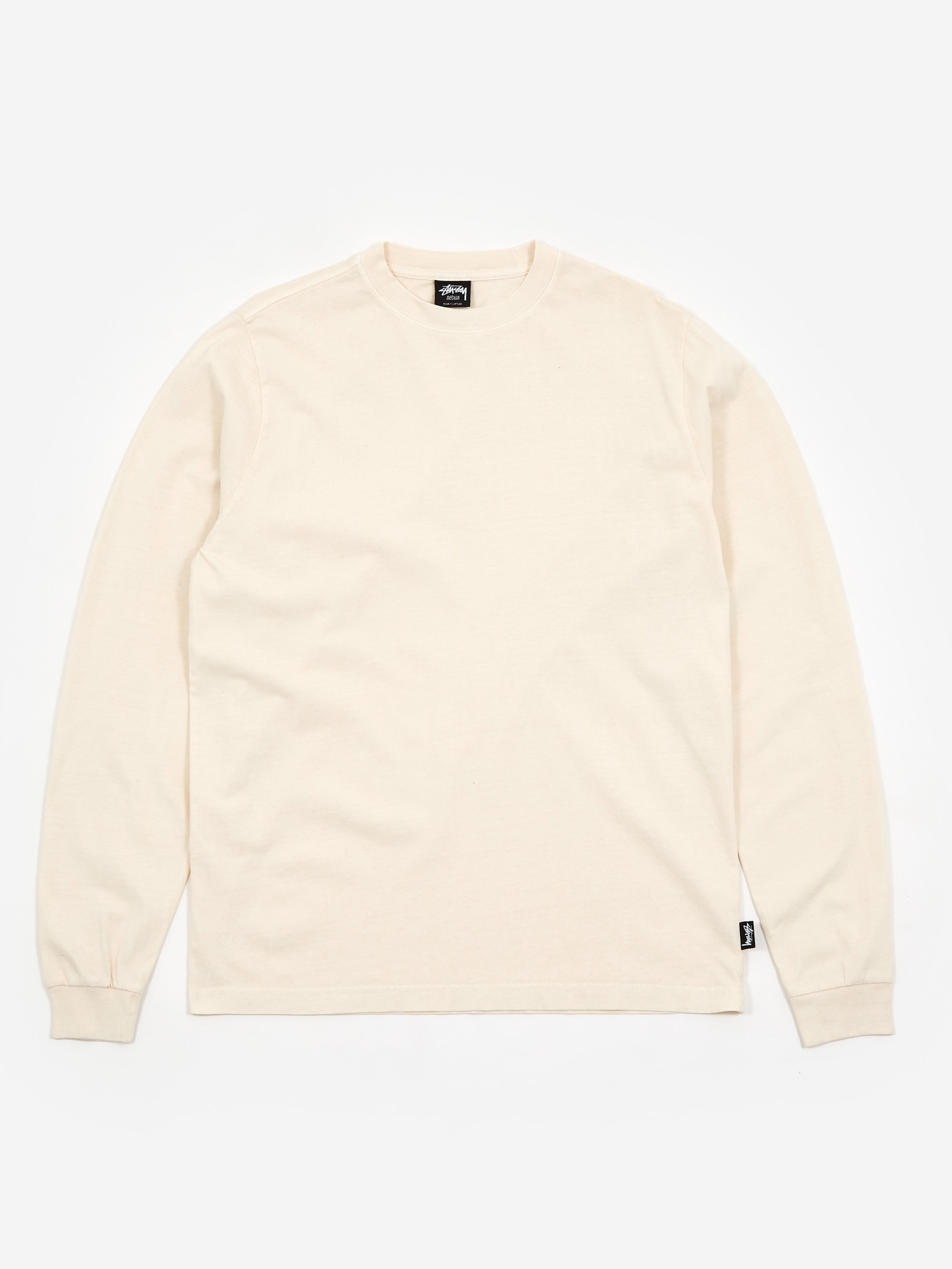 Stussy Pigment Dyed LS Crew - Natural – Goodhood