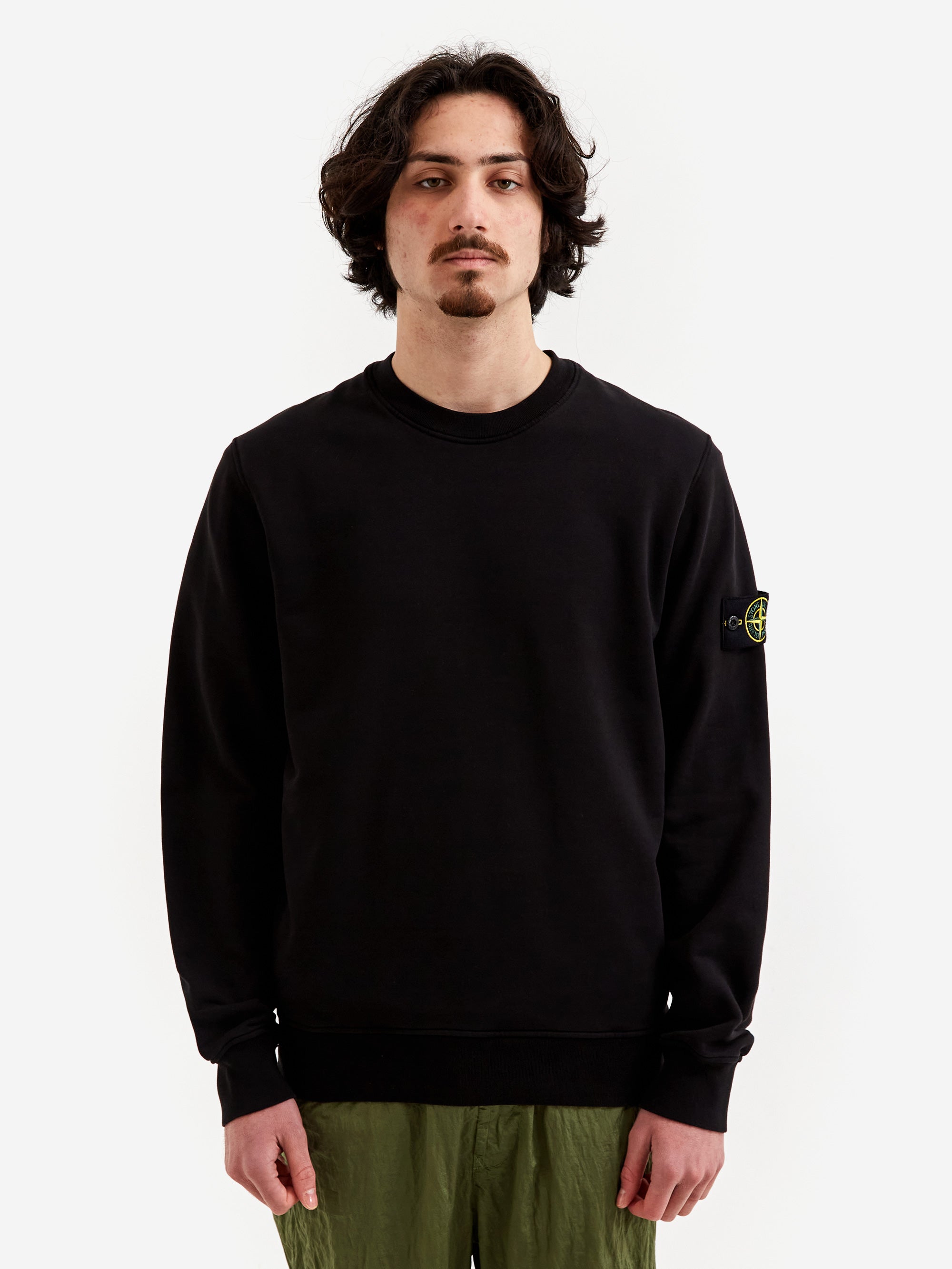 Stone Island Crewneck LS Sweatshirt - Black – Goodhood