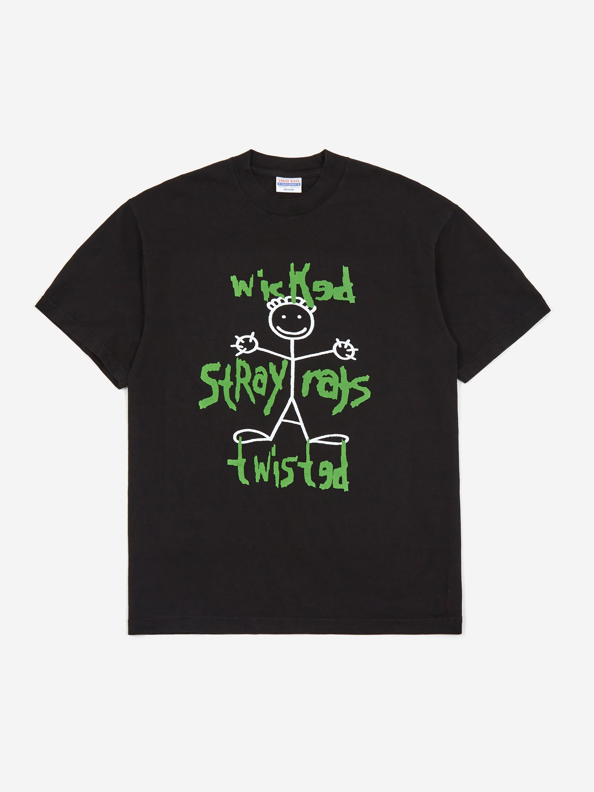 Stray Rats Wicked Twisted Tee - Black – Goodhood