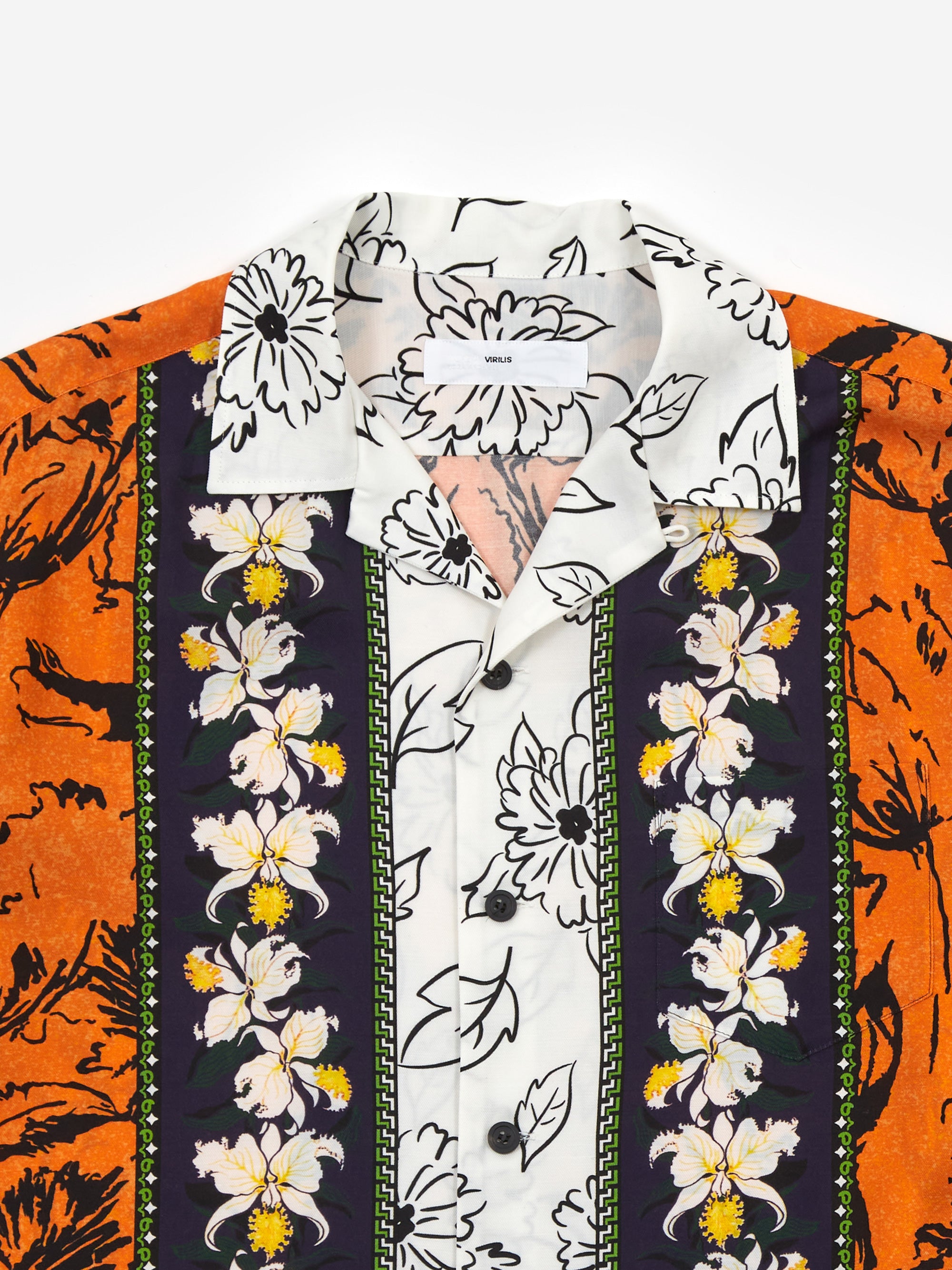Toga Virilis Cupra Cotton Twill Print Shirt - Orange – Goodhood