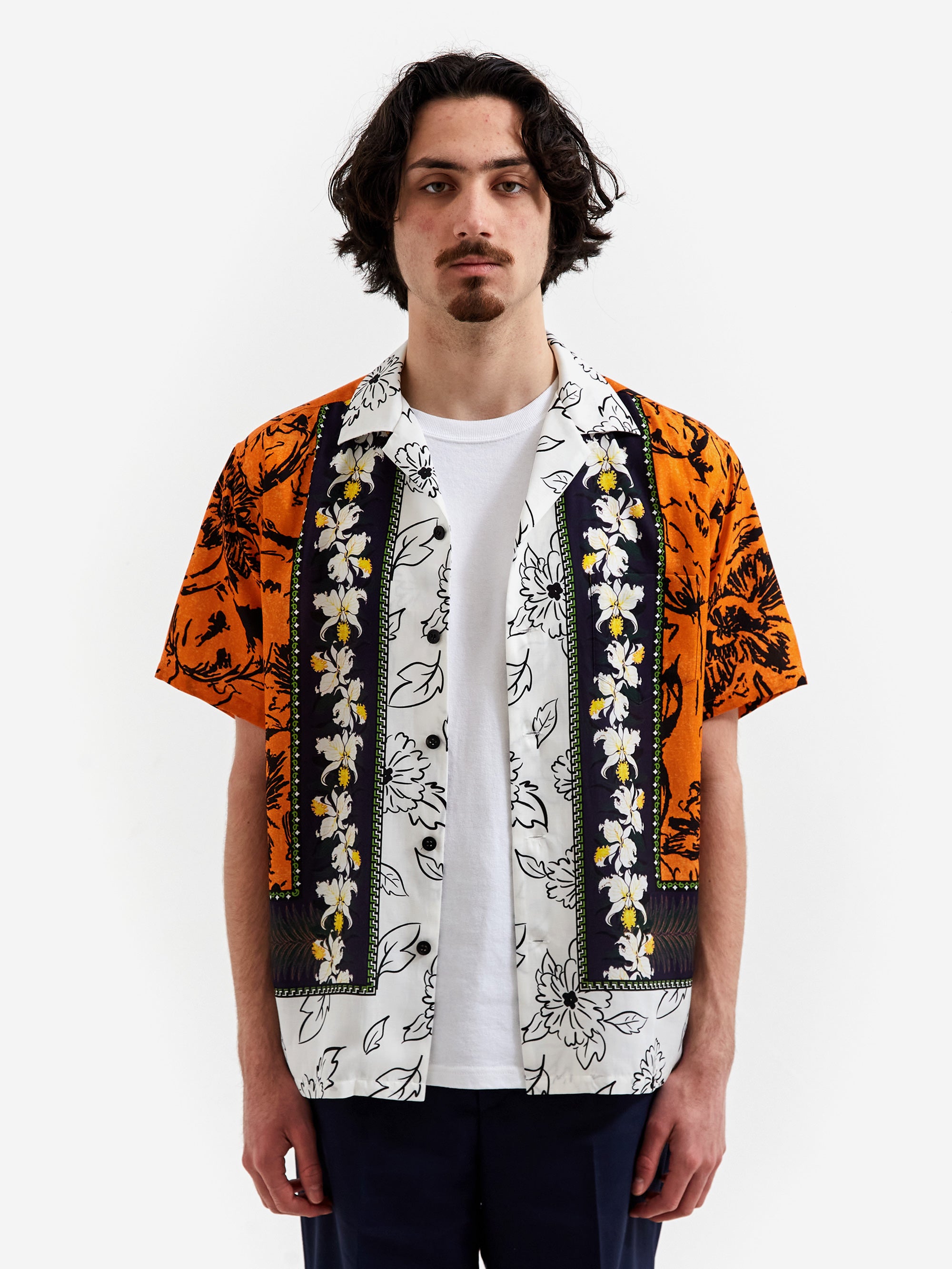 Toga Virilis Cupra Cotton Twill Print Shirt - Orange – Goodhood