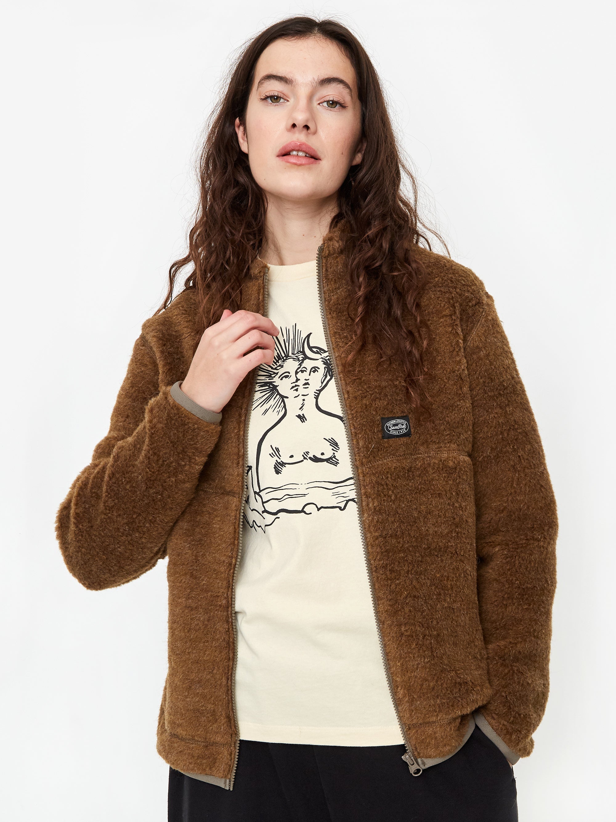 Snow Peak Wool Fleece Jacket - Brown – Goodhood
