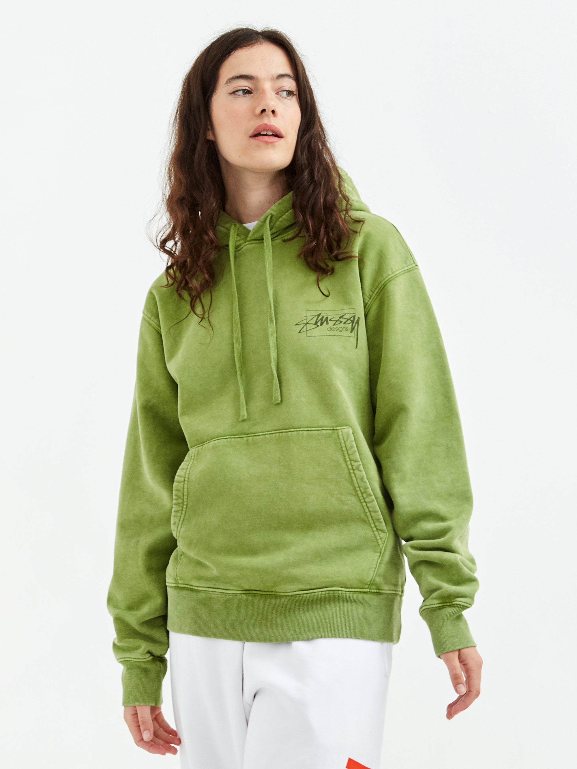 Stussy Dyed Stussy Designs Hoodie Green – Goodhood