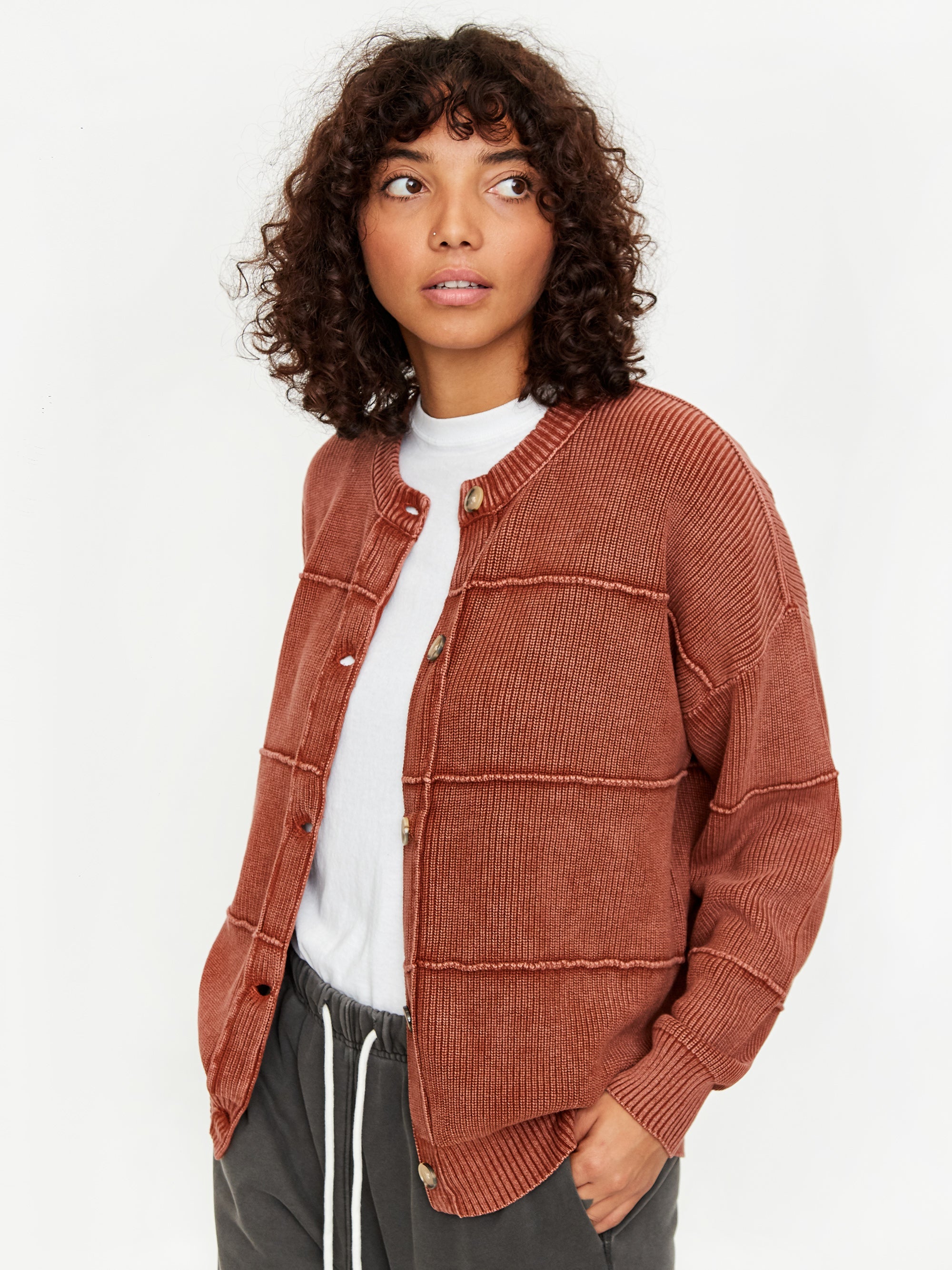STUSSY Lune Inside Our Cardigan COPPER 【公式】 - トップス