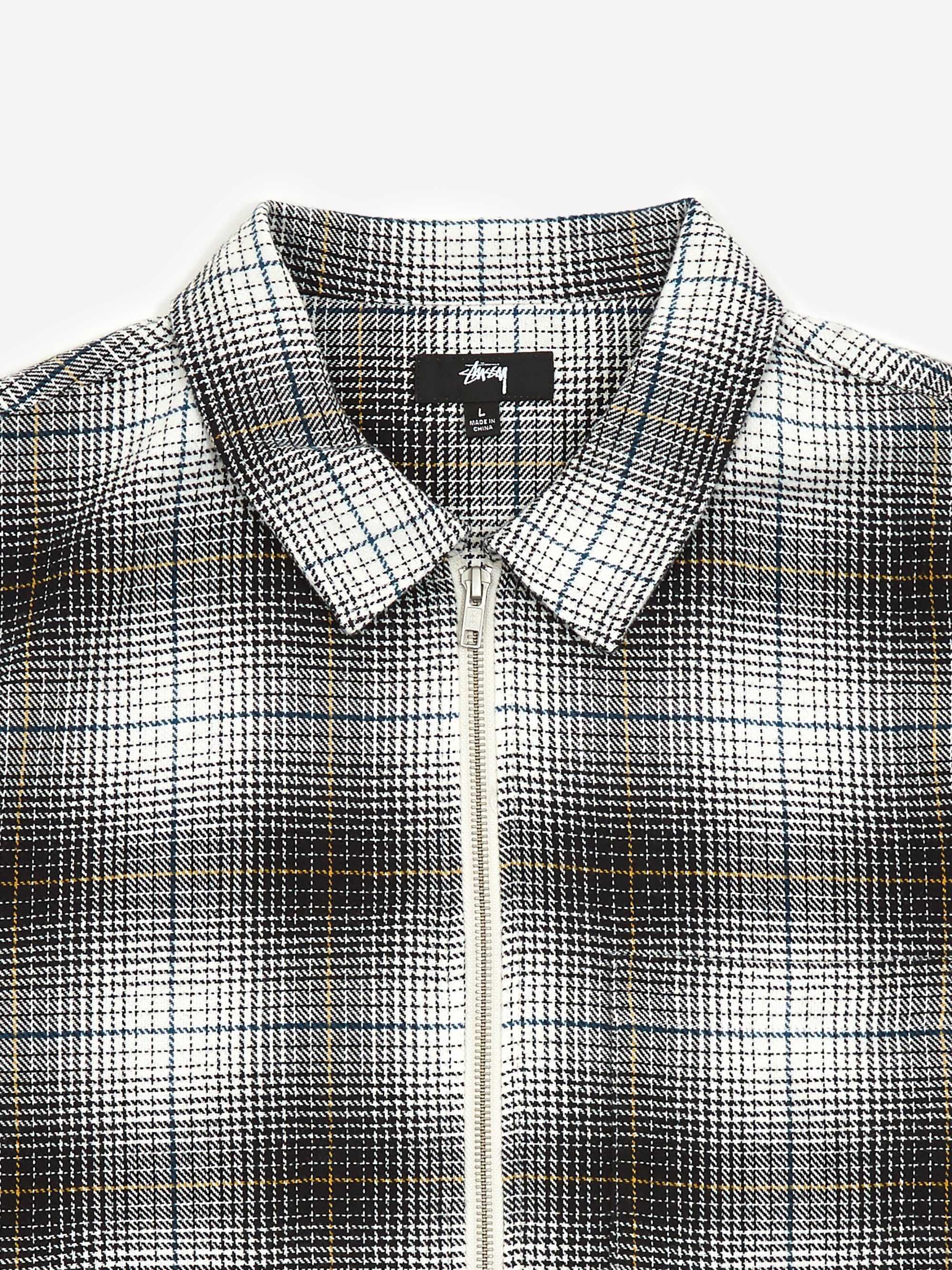 stussy ポールシャドープレイドジップシャツ