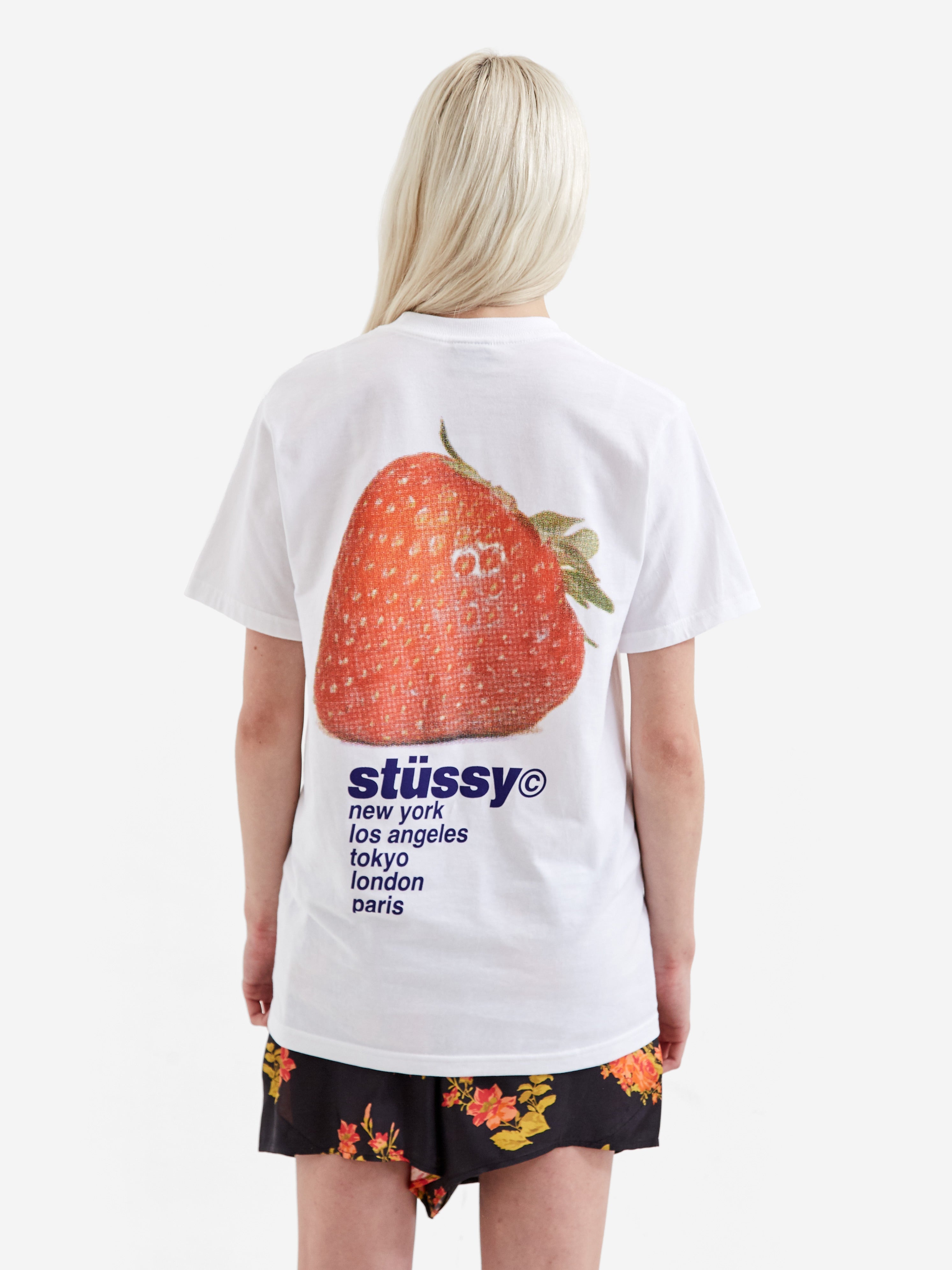 StuShort Sleevey Strawberry Short Sleeve T-Shirt W - White