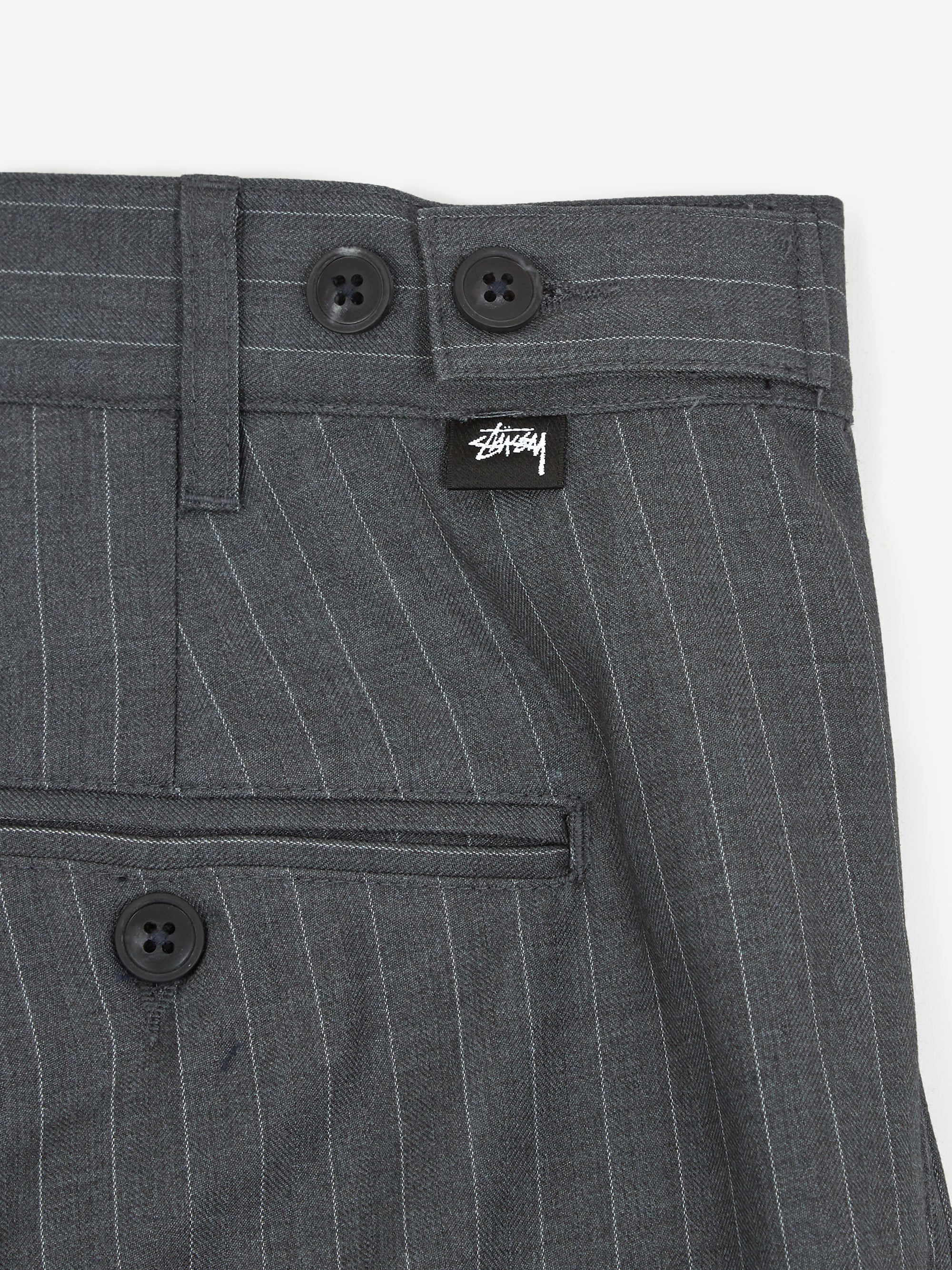 Stussy Striped Volume Pleated Trouser - Grey – Goodhood