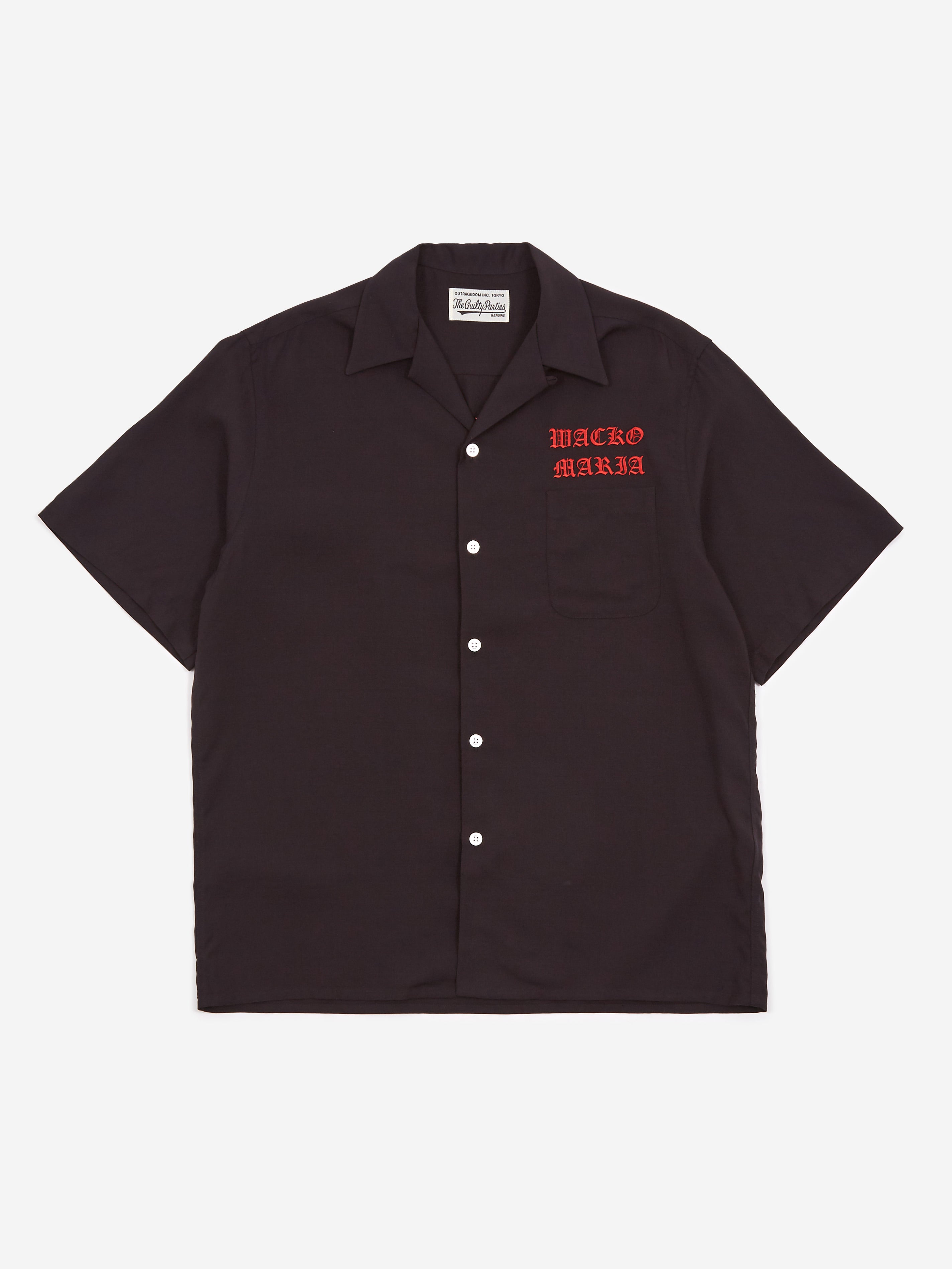 Wacko Maria 50's Shortsleeve Shirt - Black – Goodhood