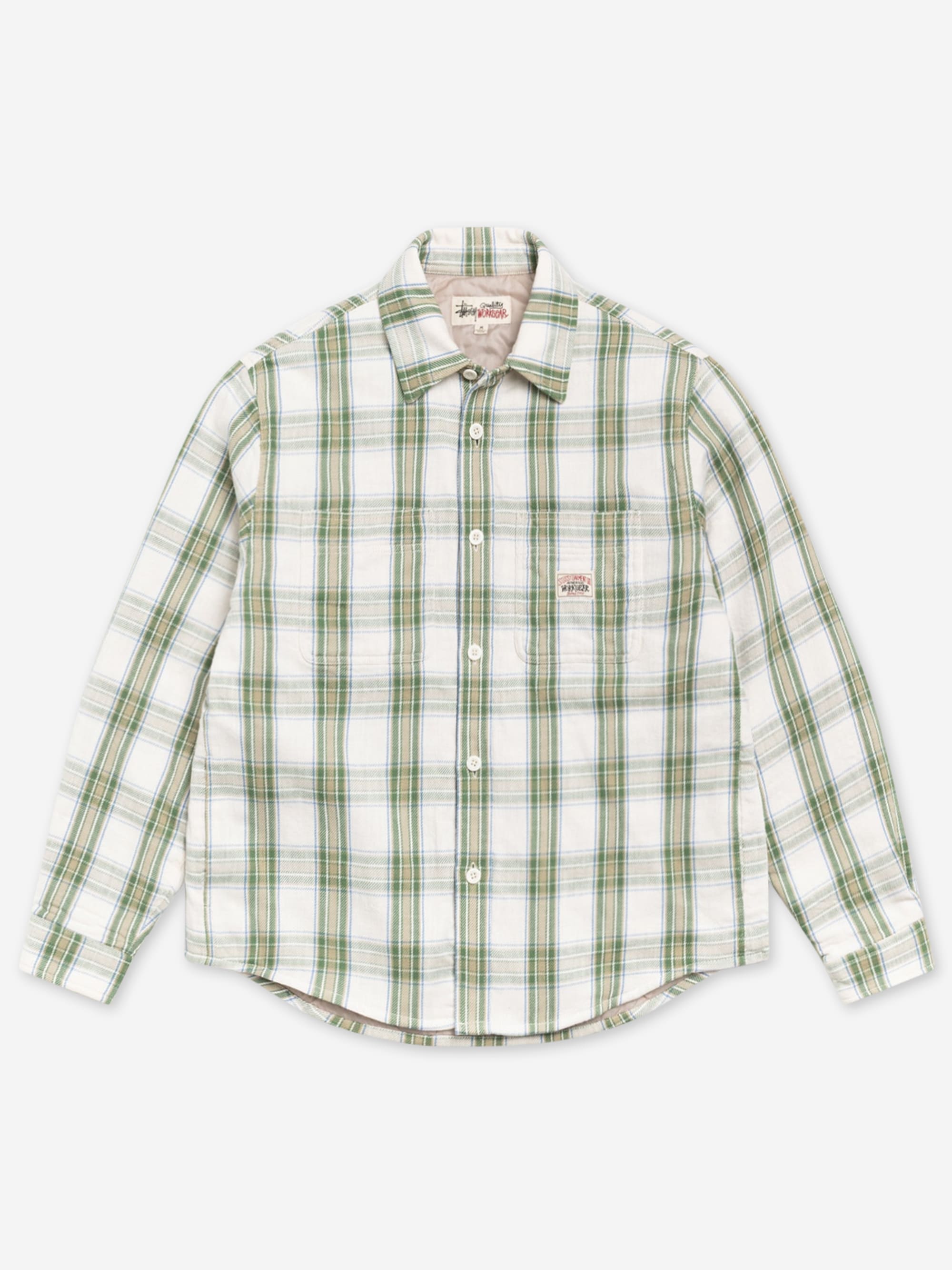 Stussy Lau Plaid Shirt Jacket W - Off White – Goodhood
