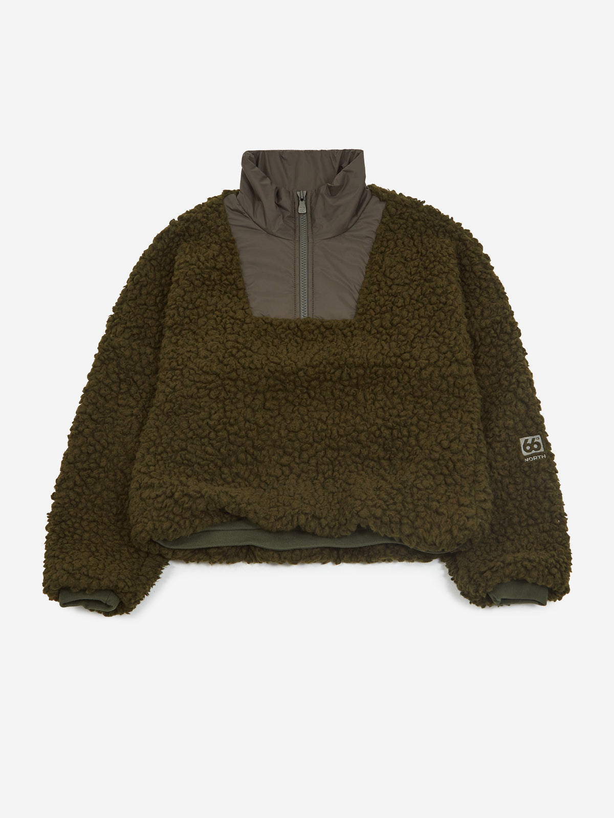 66° North Varmahlid Shearling Zip Neck Fleece - Alpine Grimmia, view 1