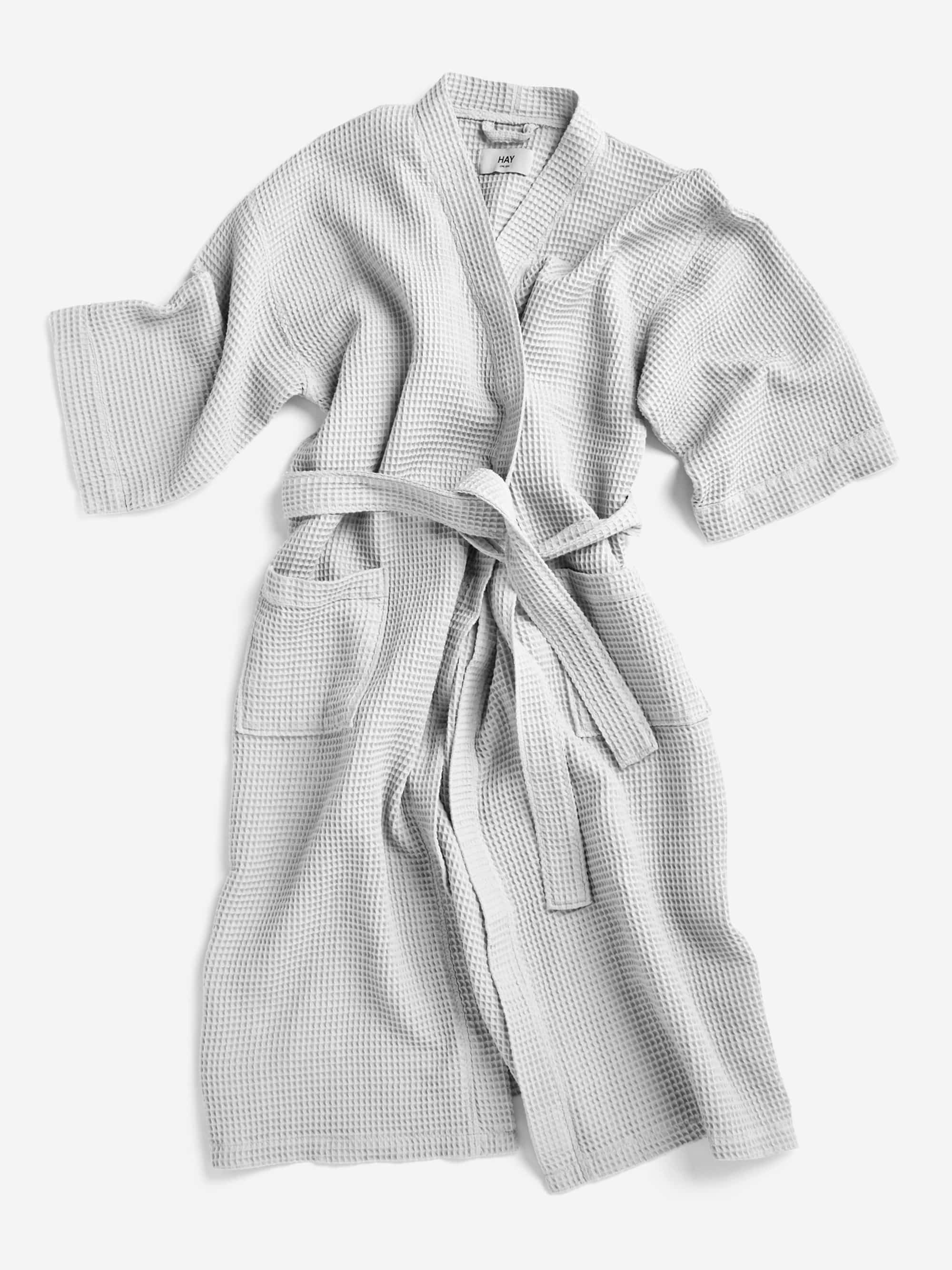 HAY Waffle Bathroom Robe - Grey – Goodhood