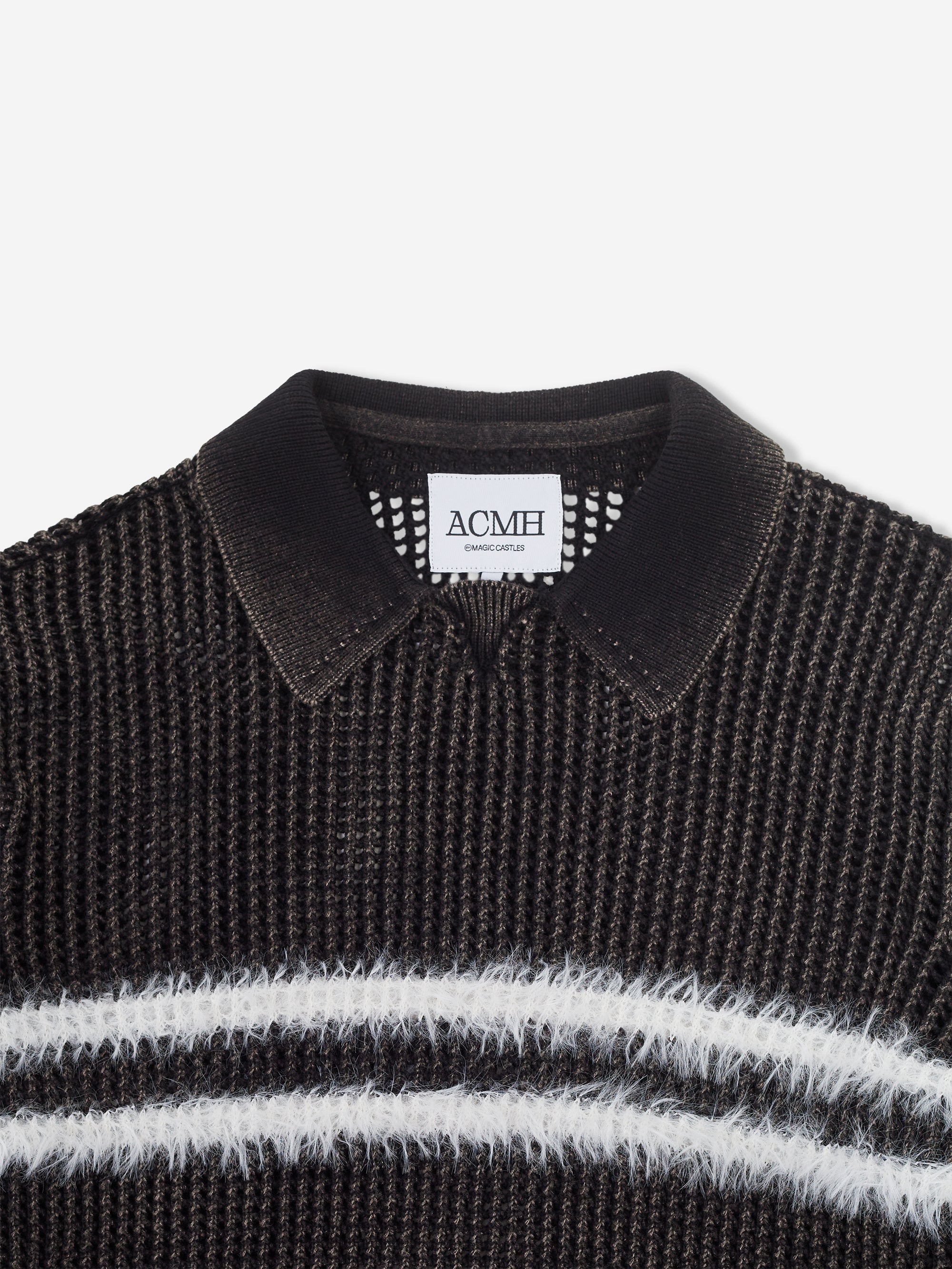 ACMH by Magic Castles Spectrum Mesh Jumper - Vintage Black – Goodhood