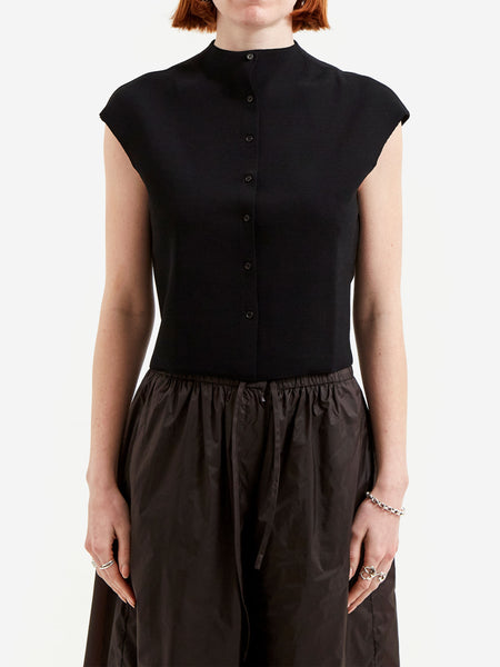 AMOMENTO Wholegarment Cap Sleeve Cardigan - Black – Goodhood