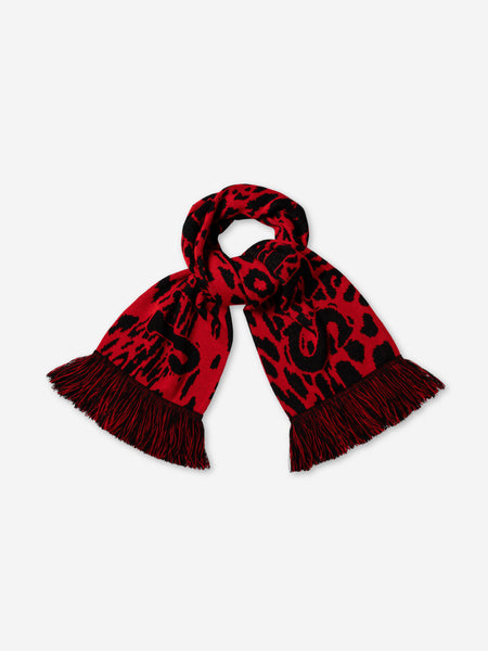 Aries J'Adoro Aries Leopard Scarf - Red – Goodhood