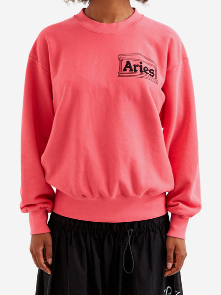 Aries Premium Temple Sweatshirt W - Pink – Goodhood