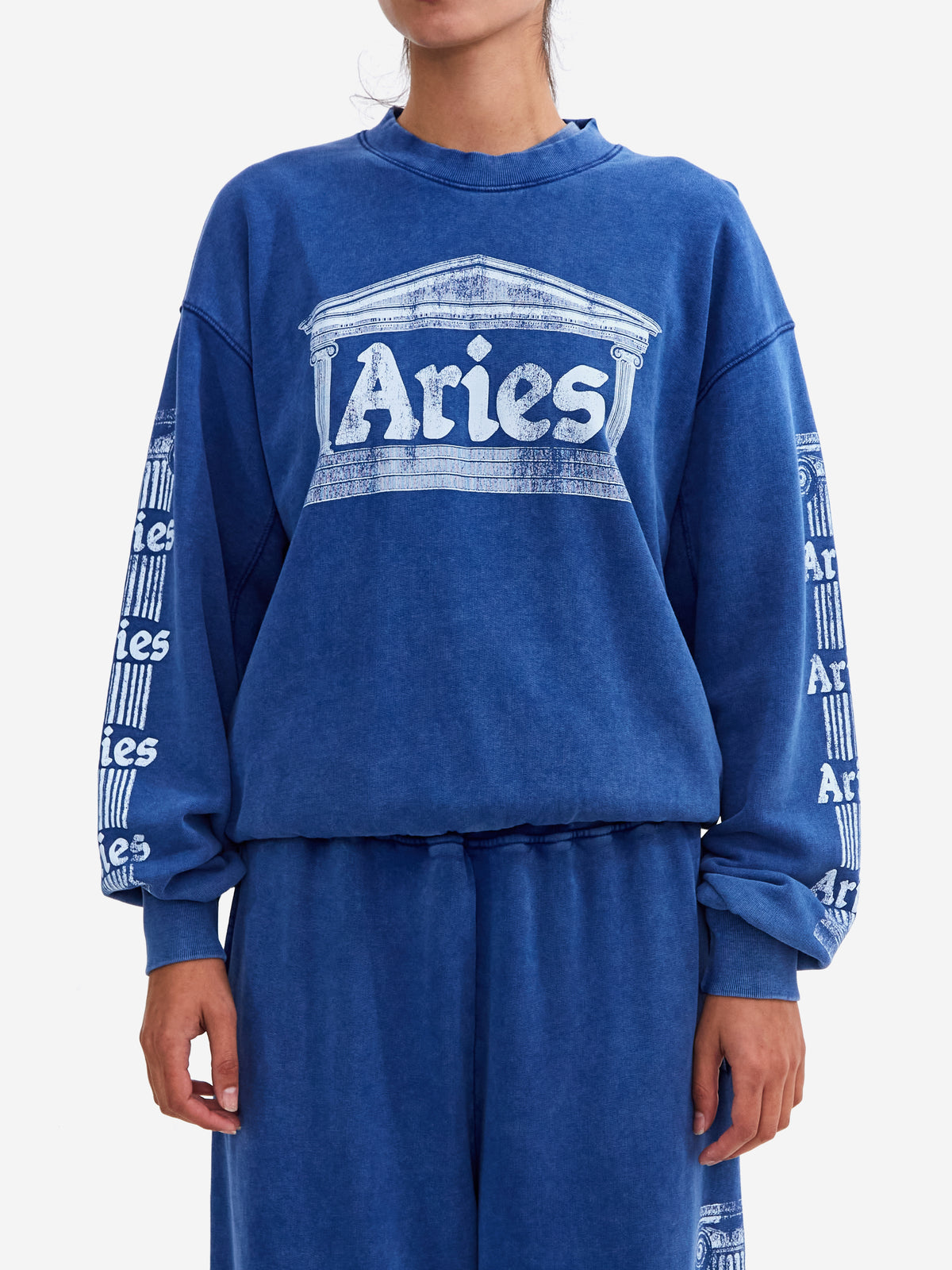 Aries Aged Ancient Column Sweatshirt - Blue, view 1