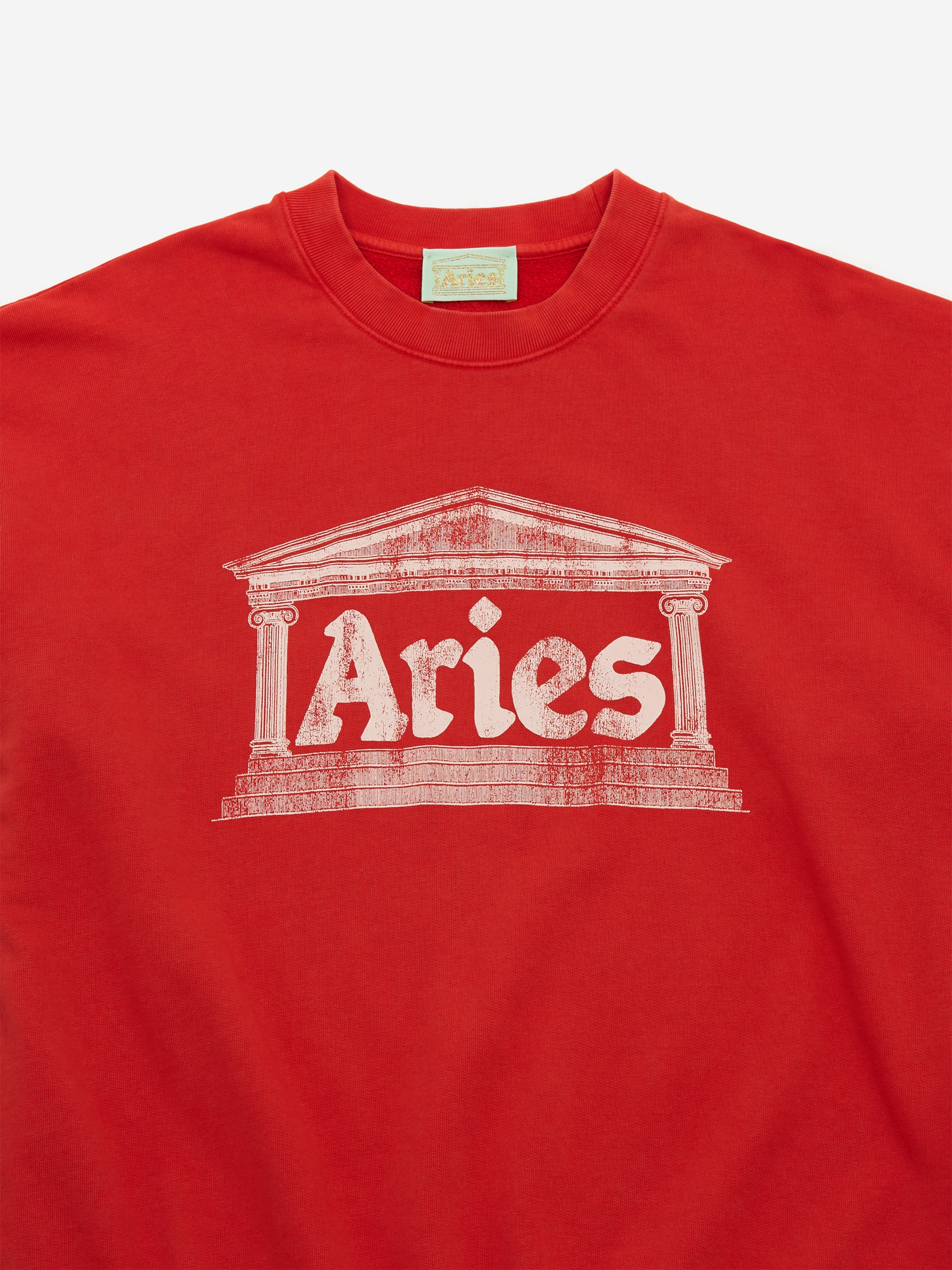 Aries Aged Ancient Column Sweatshirt - Red – Goodhood
