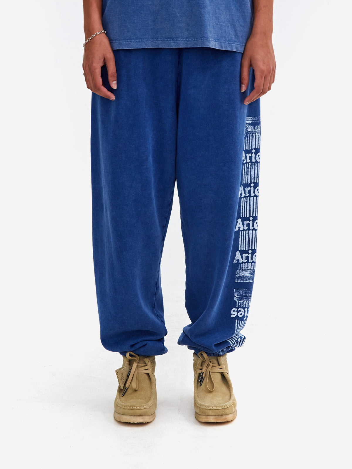 Aries Aged Ancient Column Sweatpant - Blue, view 1