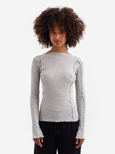 Baserange Omato Long Sleeve - Grey Melange – Goodhood