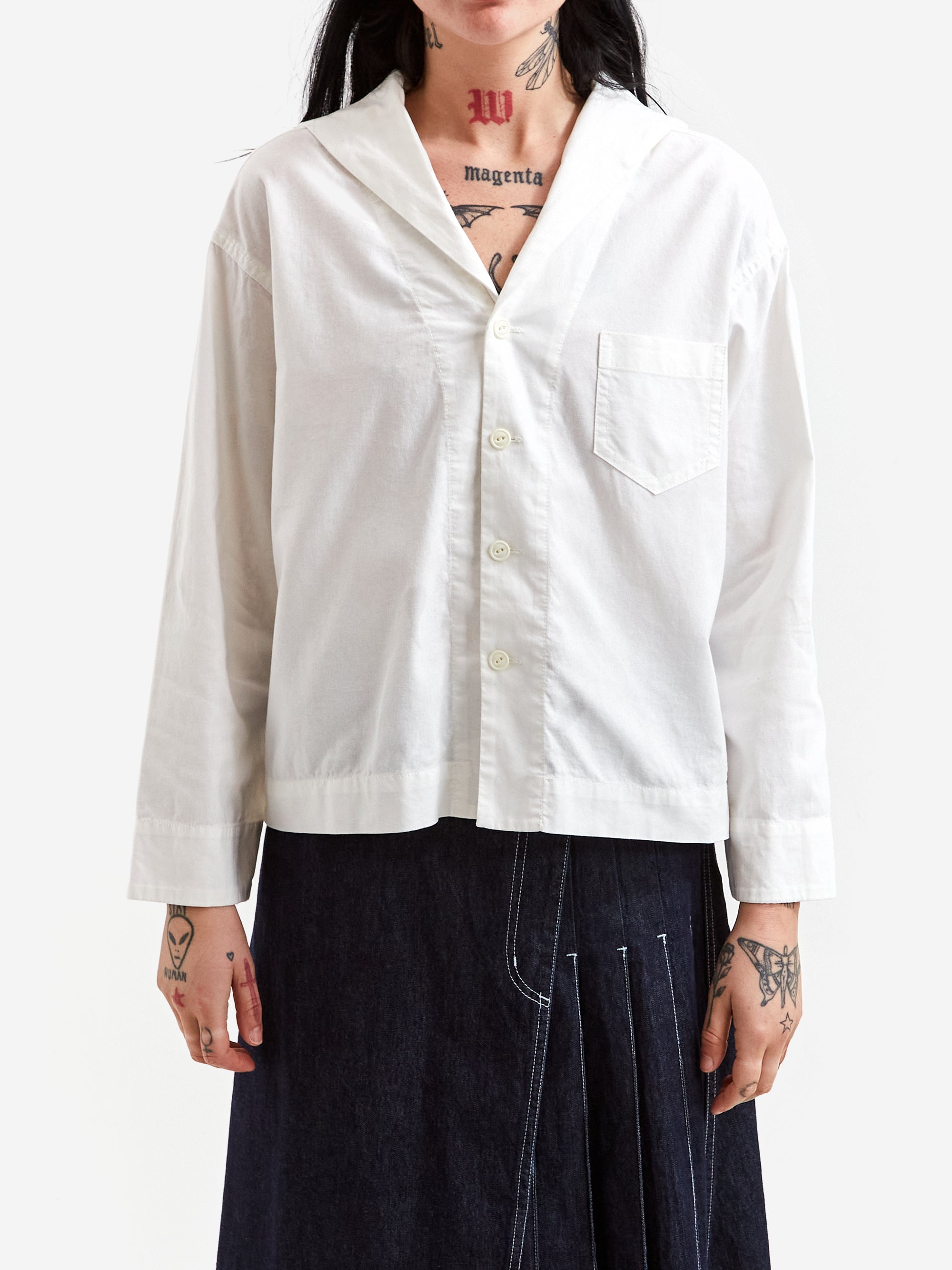 Pbong  Irregular Women Blouses Sailor Collar Long Sleeve Shirts Oversized Tops Fashion Korean Vintage Blouse main image 0