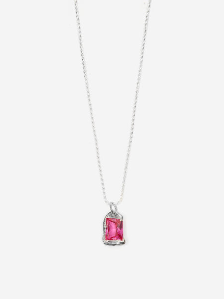 Bleue Burnham Rose Pendant - Silver/Pink – Goodhood